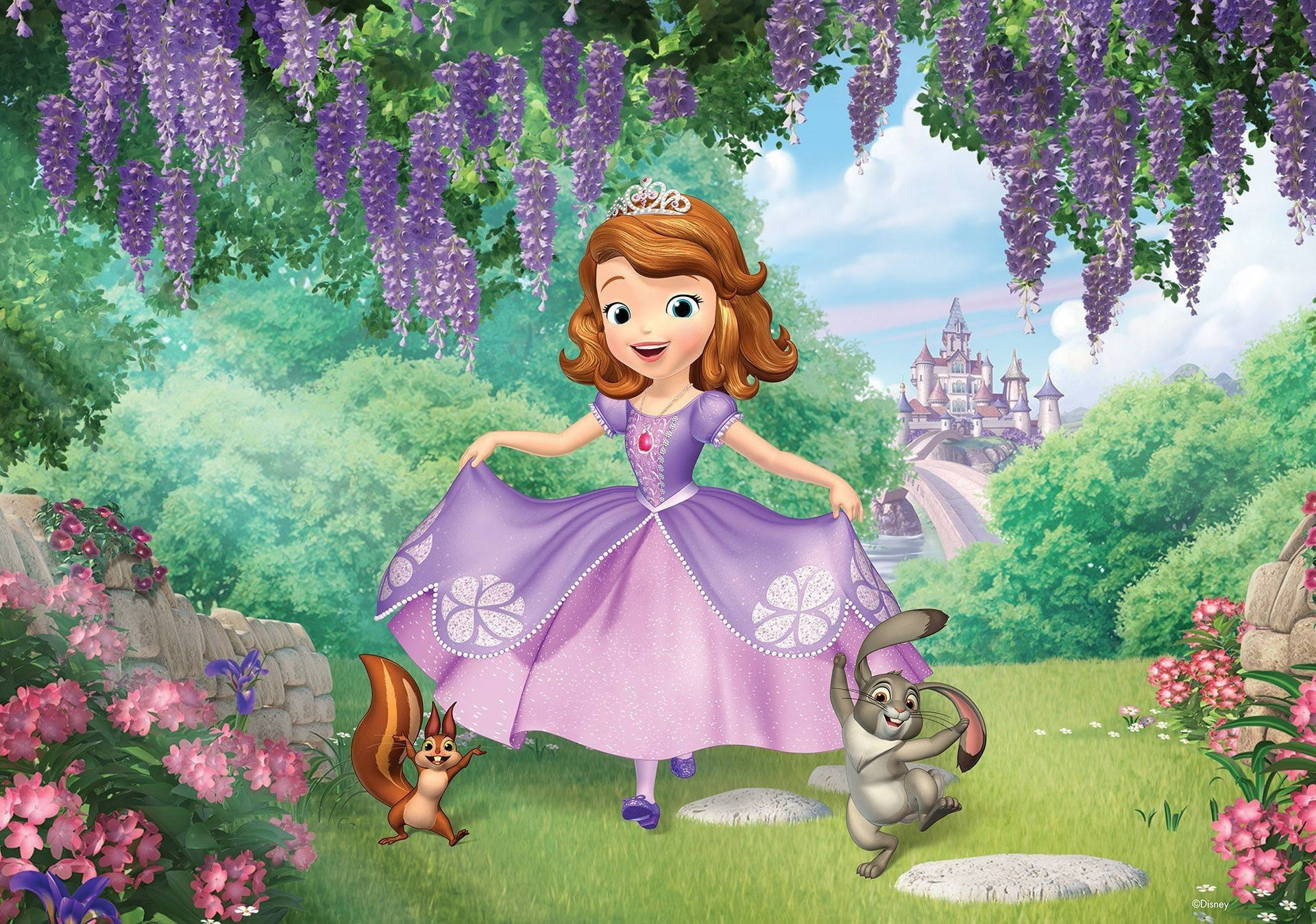 Princess Sofia With Whatnaught And Clover Background