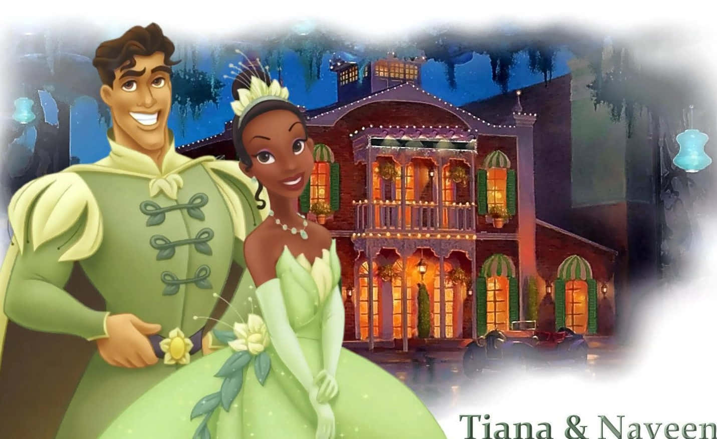 Princess Tiana And Prince Naveen Poster Background