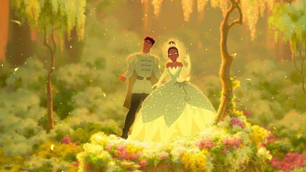 Princess Tiana And Prince Naveen Wedding Background