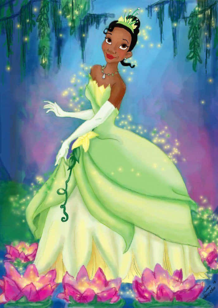 Princess Tiana Glamorously Preparing For Ball
