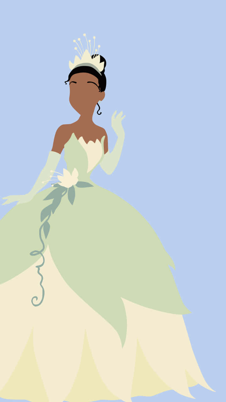 Princess Tiana In Gown Vector Art