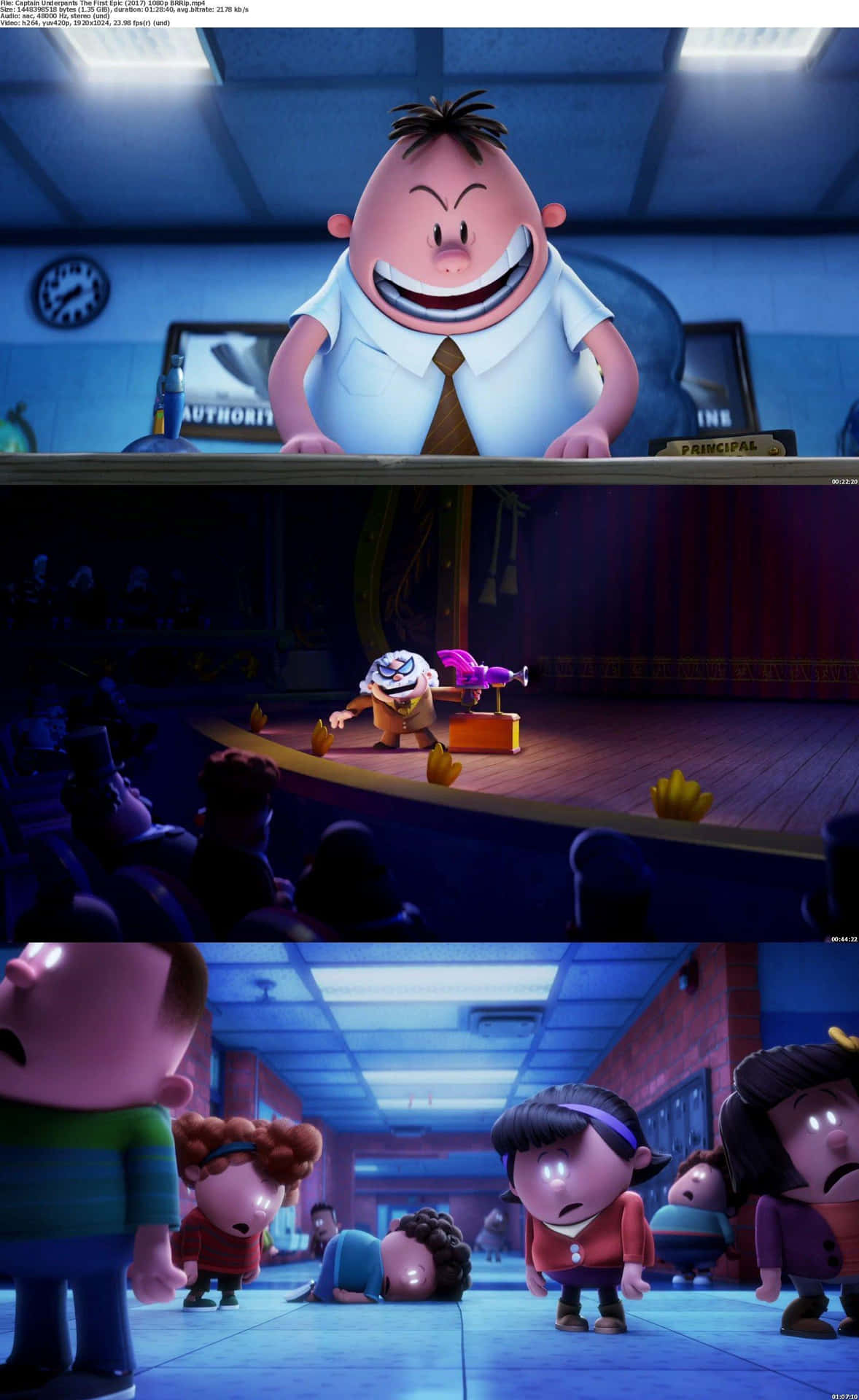 Principal Krupp Transformed Into Captain Underpants In The First Epic Movie Background