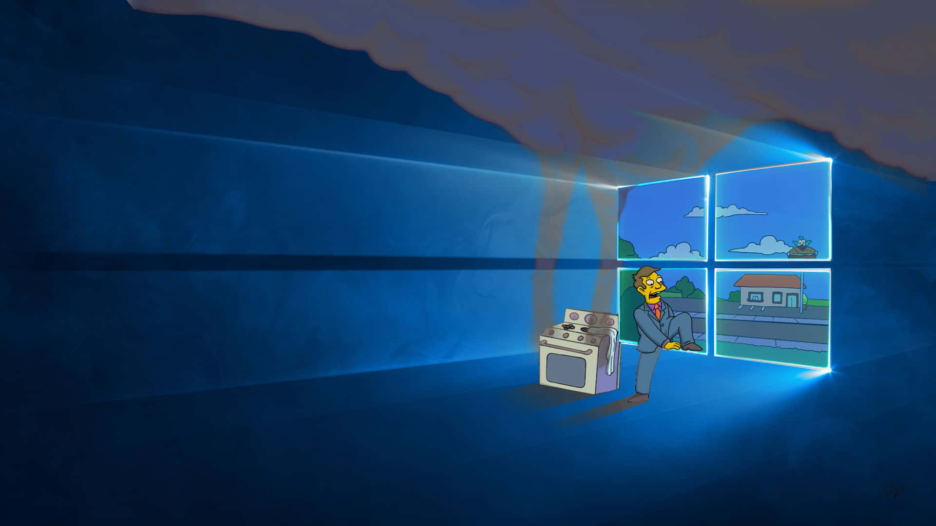 Principal Skinner From The Simpsons Windows 1 Background