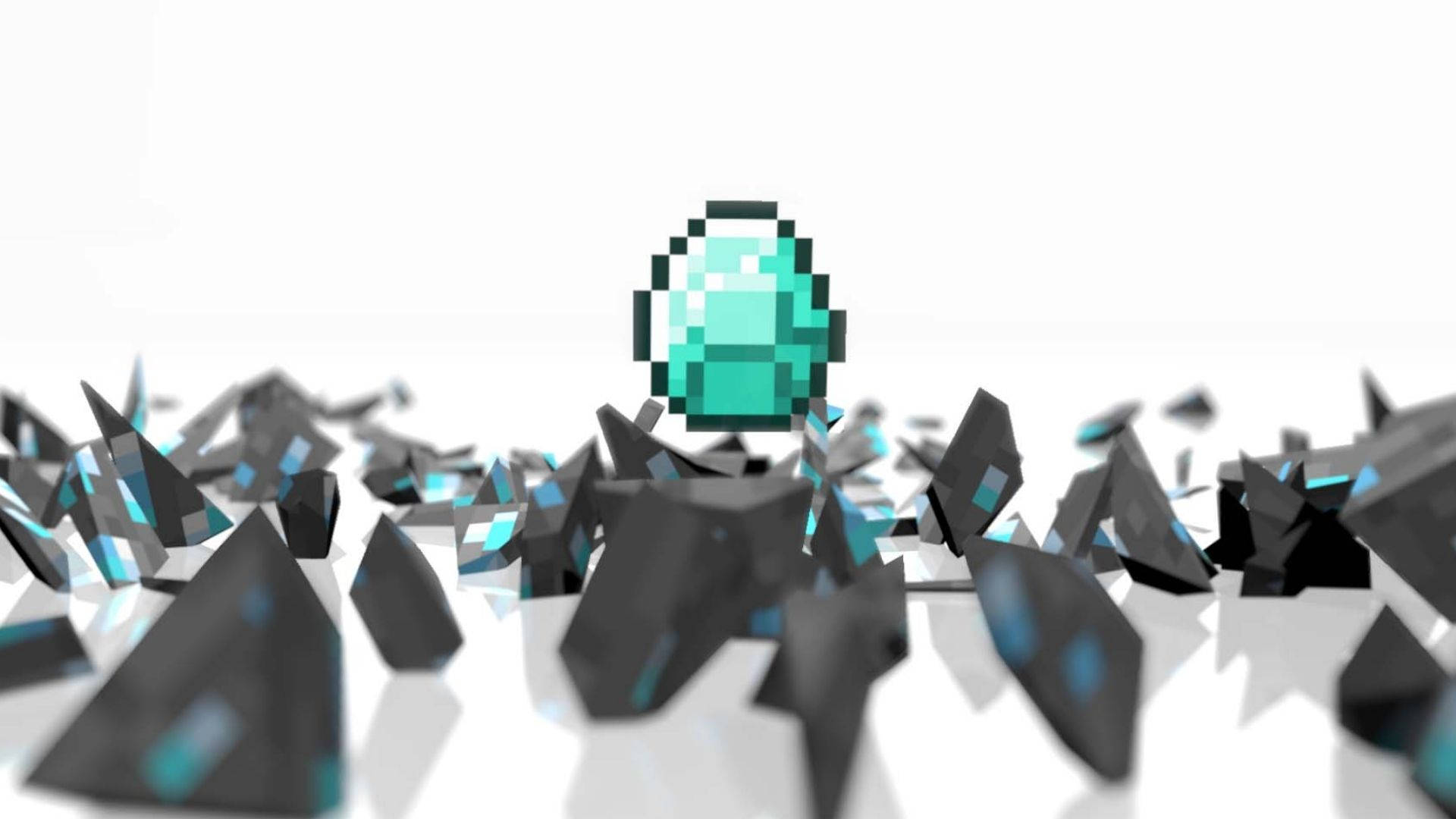 Prism Ores And Minecraft Diamond Background