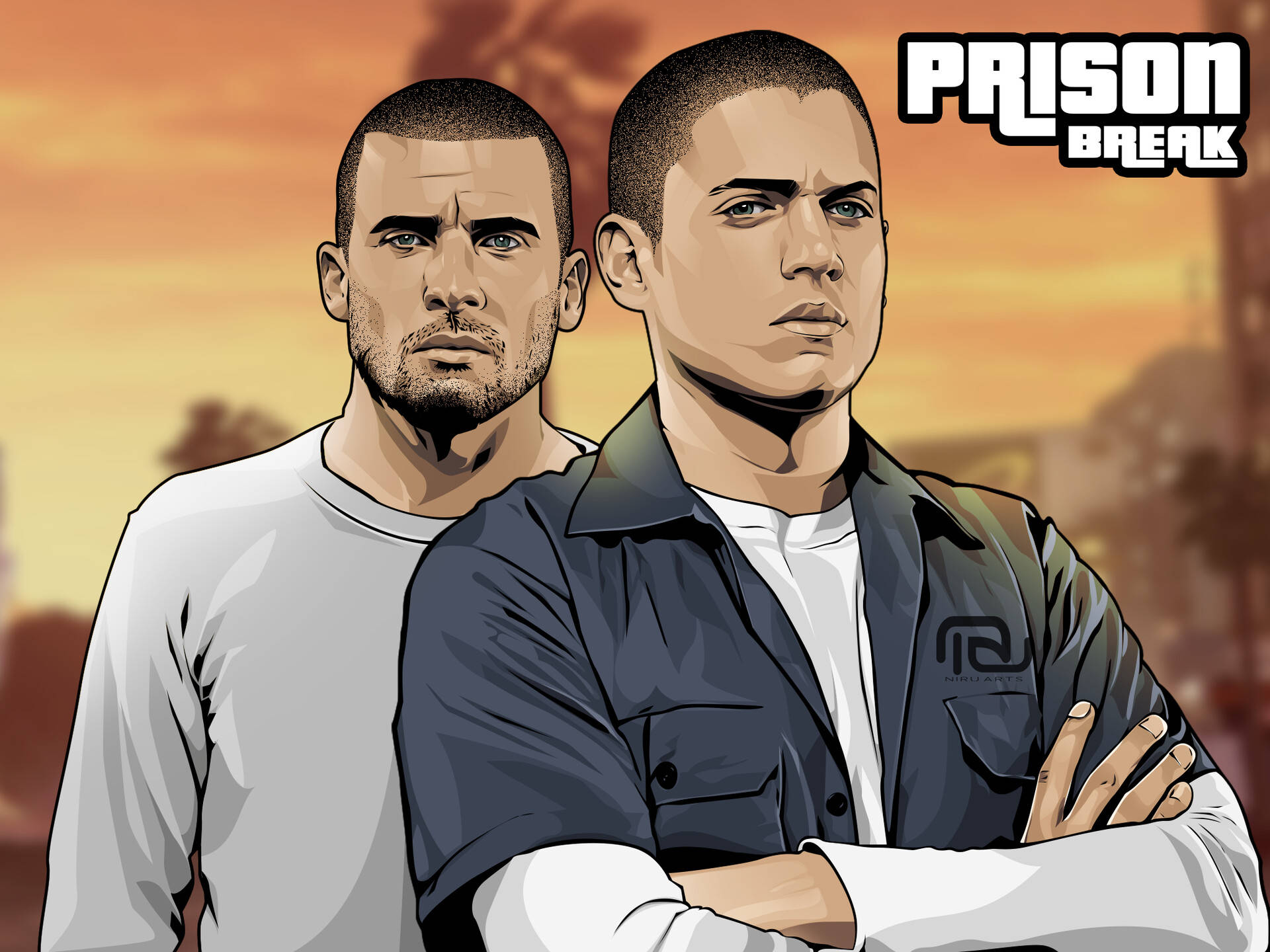 Prison Break Digital Graphic Cover Background