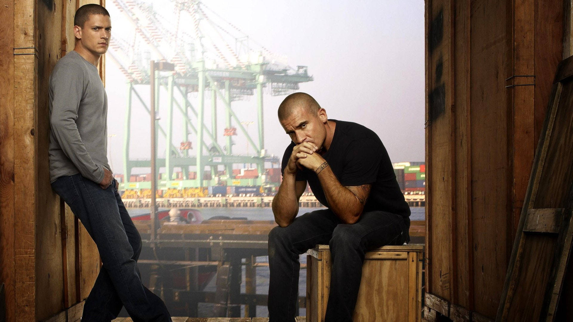 Prison Break Michael And Lincoln Photoshoot Background