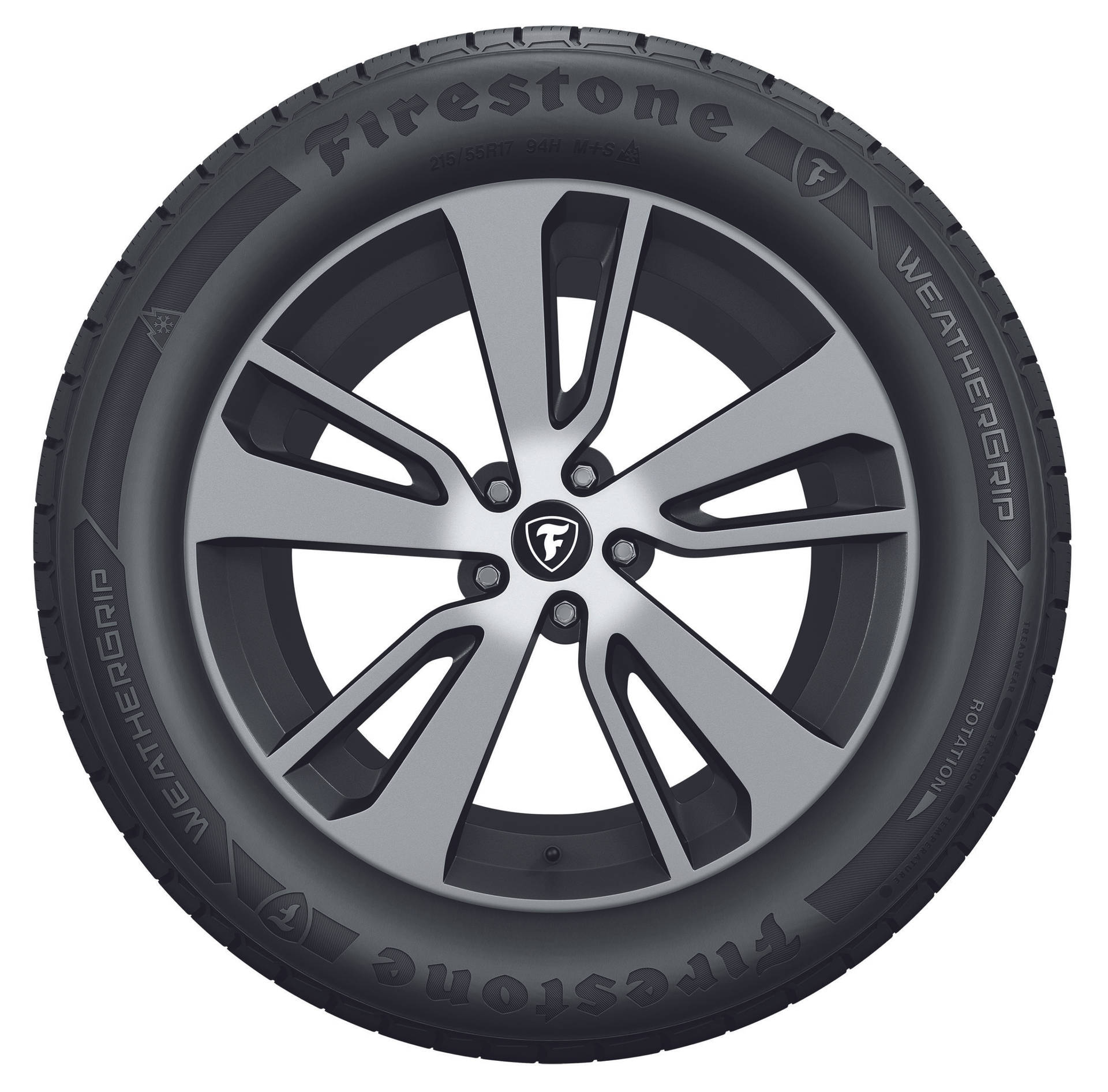 Pristine Firestone Dark Gray Hubcap Background