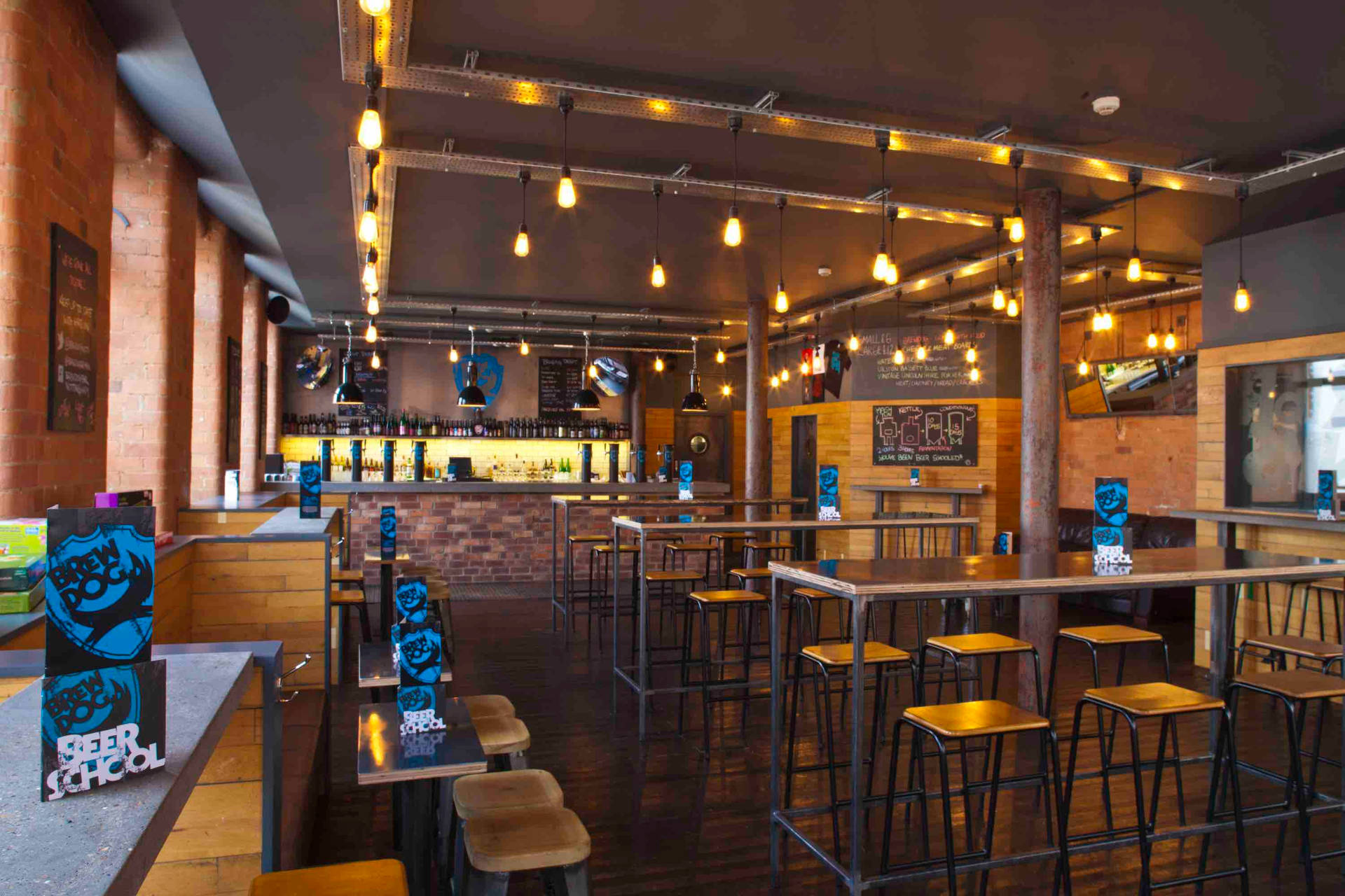 Pristine Interior Of Brewdog, Nottingham Background