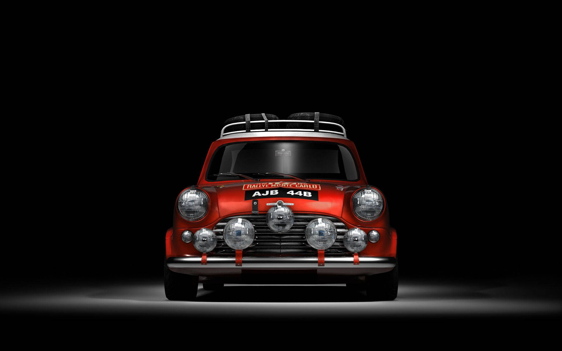 Pristine Morris Mini Cooper Classic Car Background