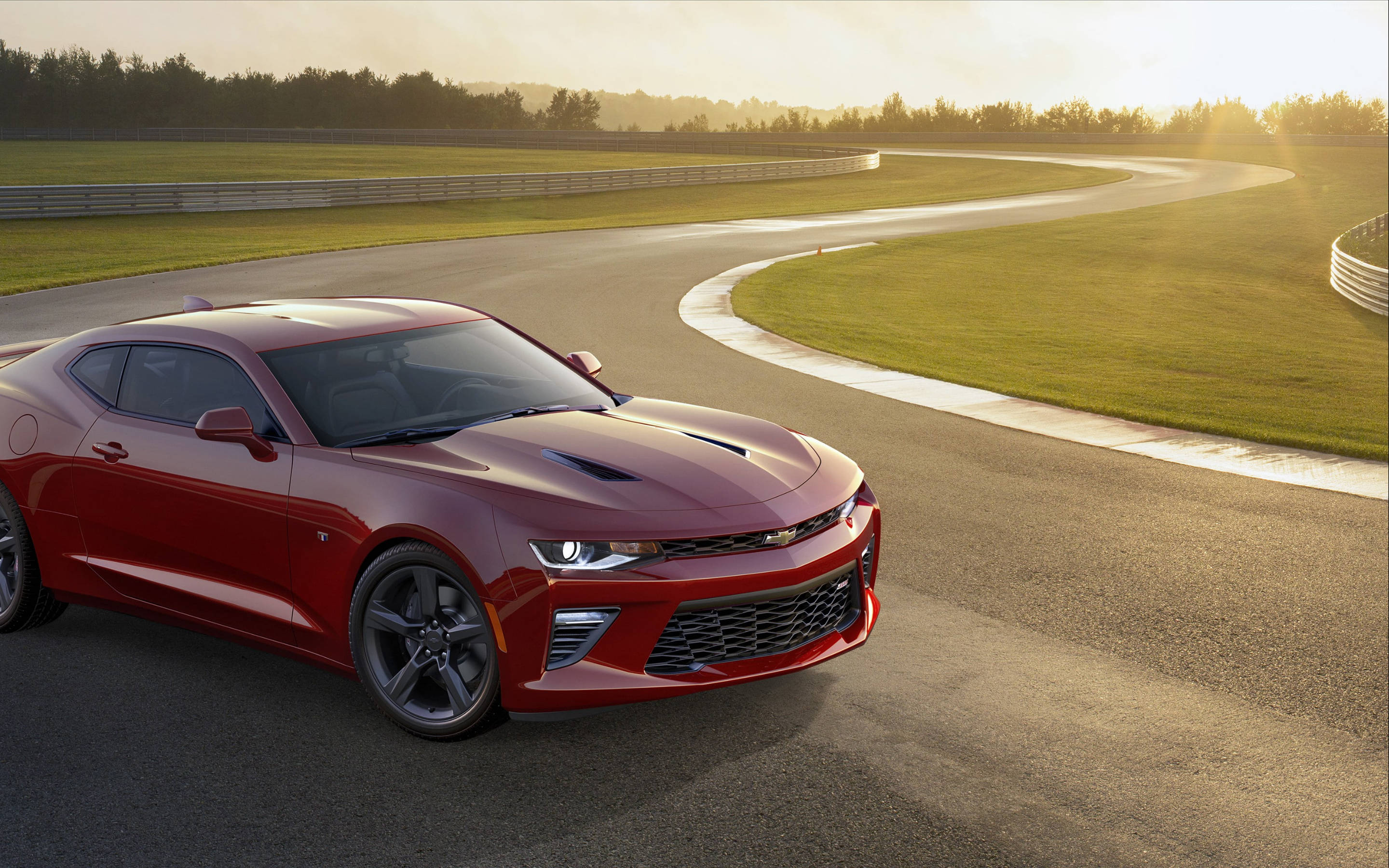 Pristine Red Camaro - The Quintessence Of Muscle Cars Background