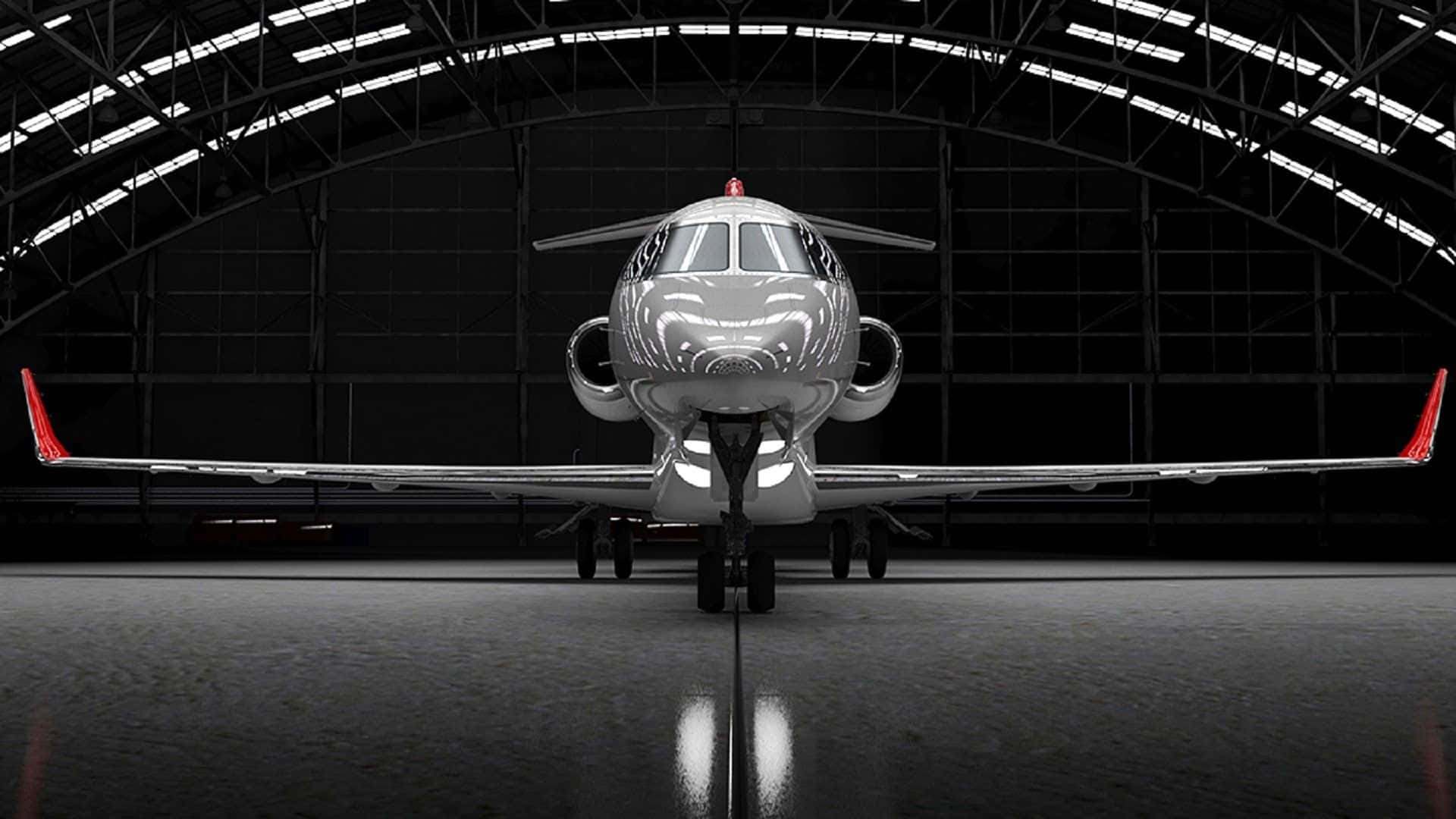 Private Jet In Hangar