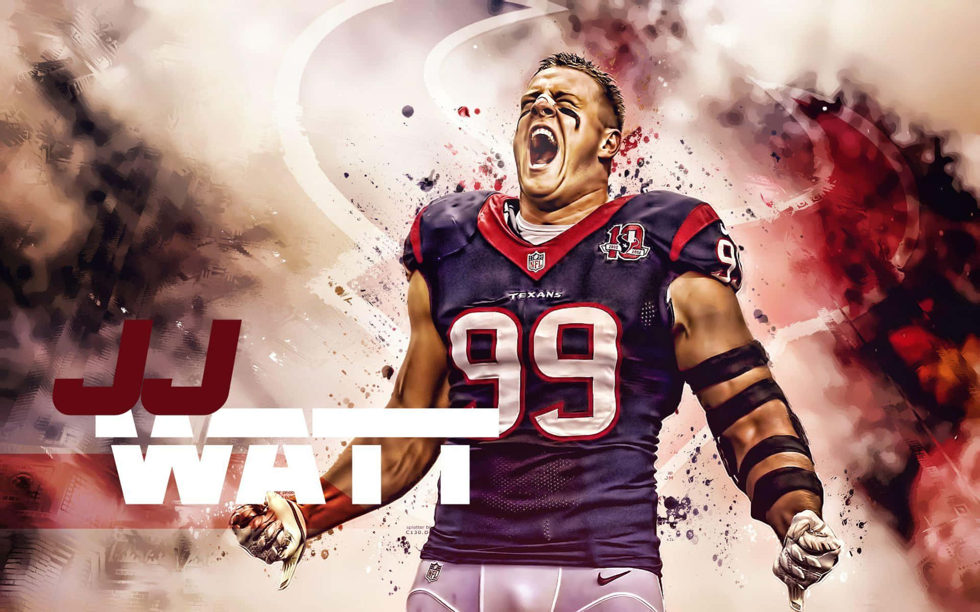 Pro-bowl Defensive End J.j. Watt Of Houston Texans Background