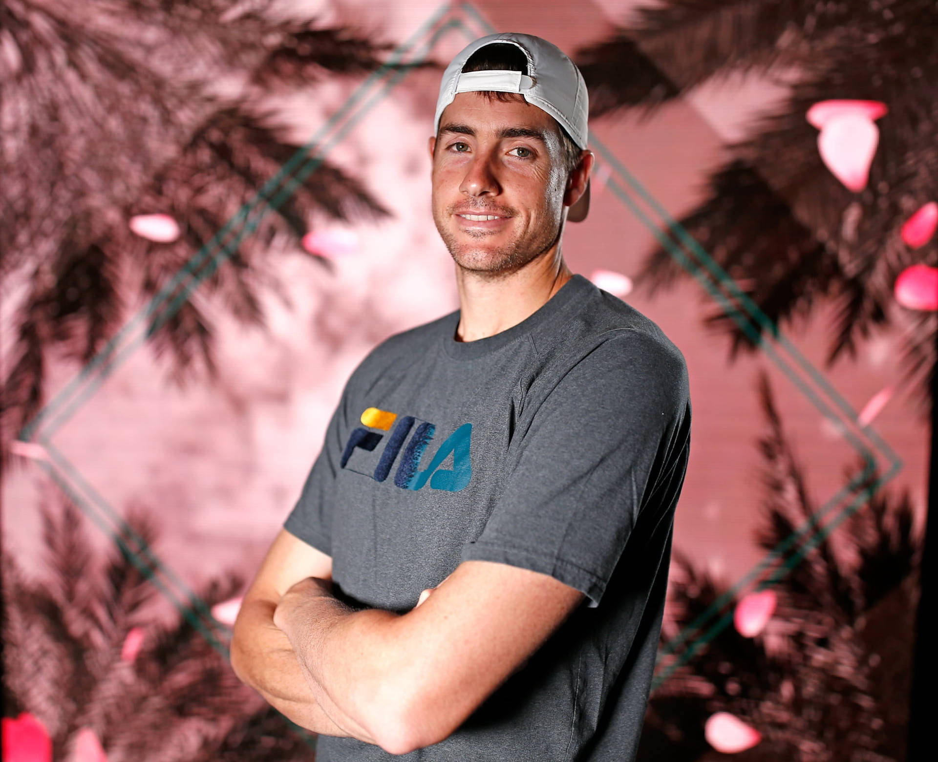 Pro Tennis Player John Isner Portrait Background