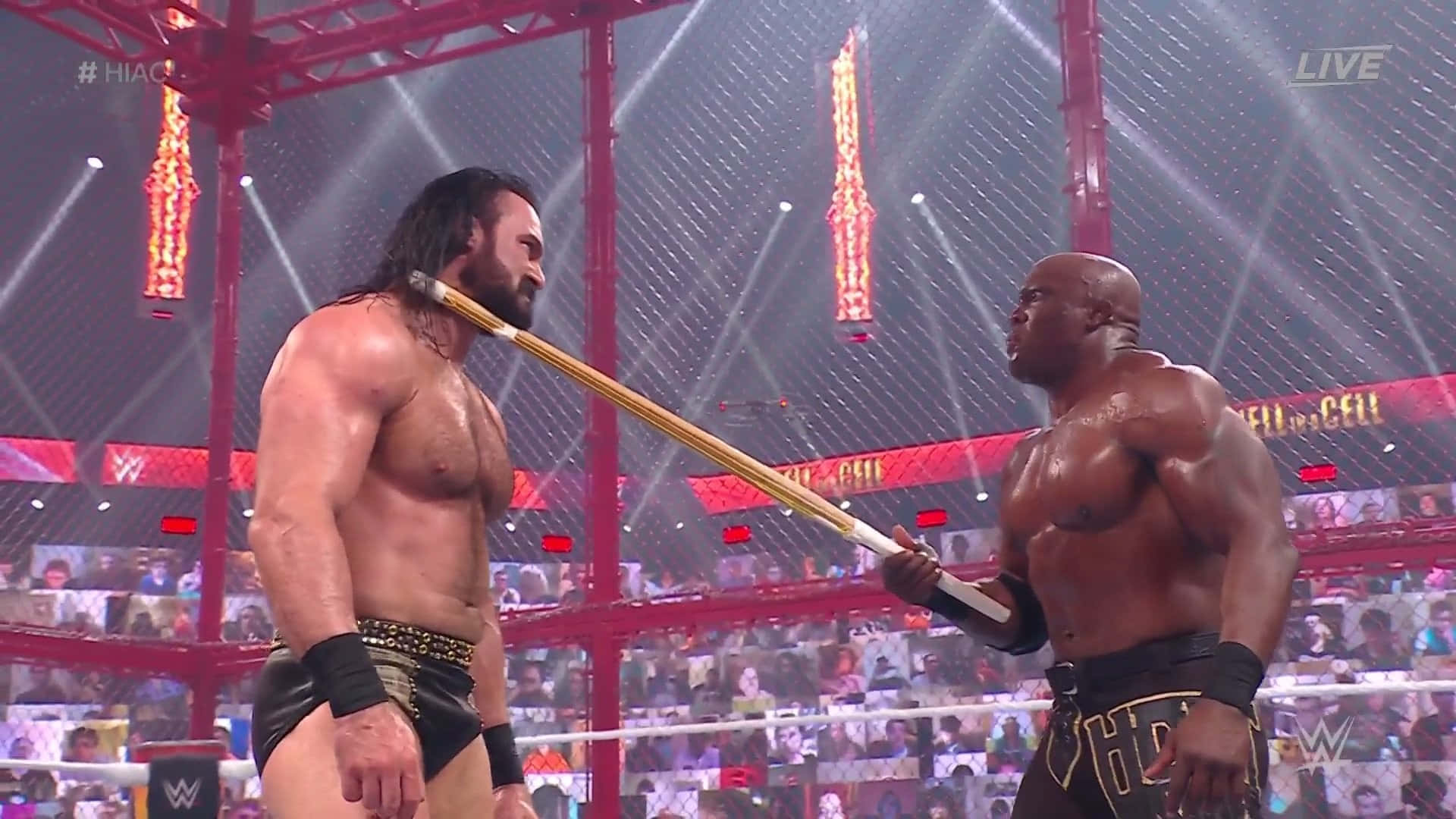 Pro Wrestler Bobby Lashley Challenging Drew Mcintyre