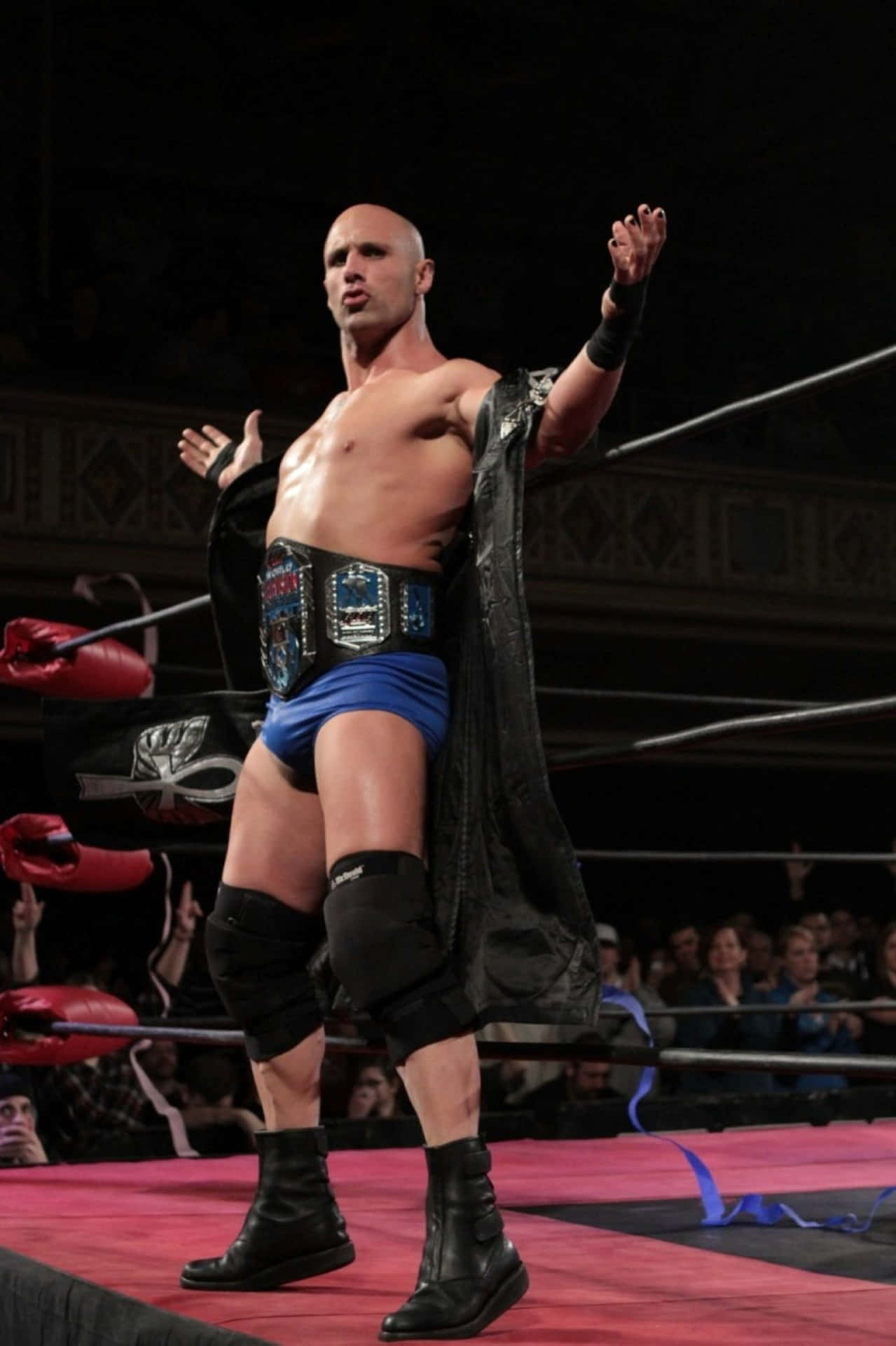 Pro Wrestler Christopher Daniels In Ring Pose Background