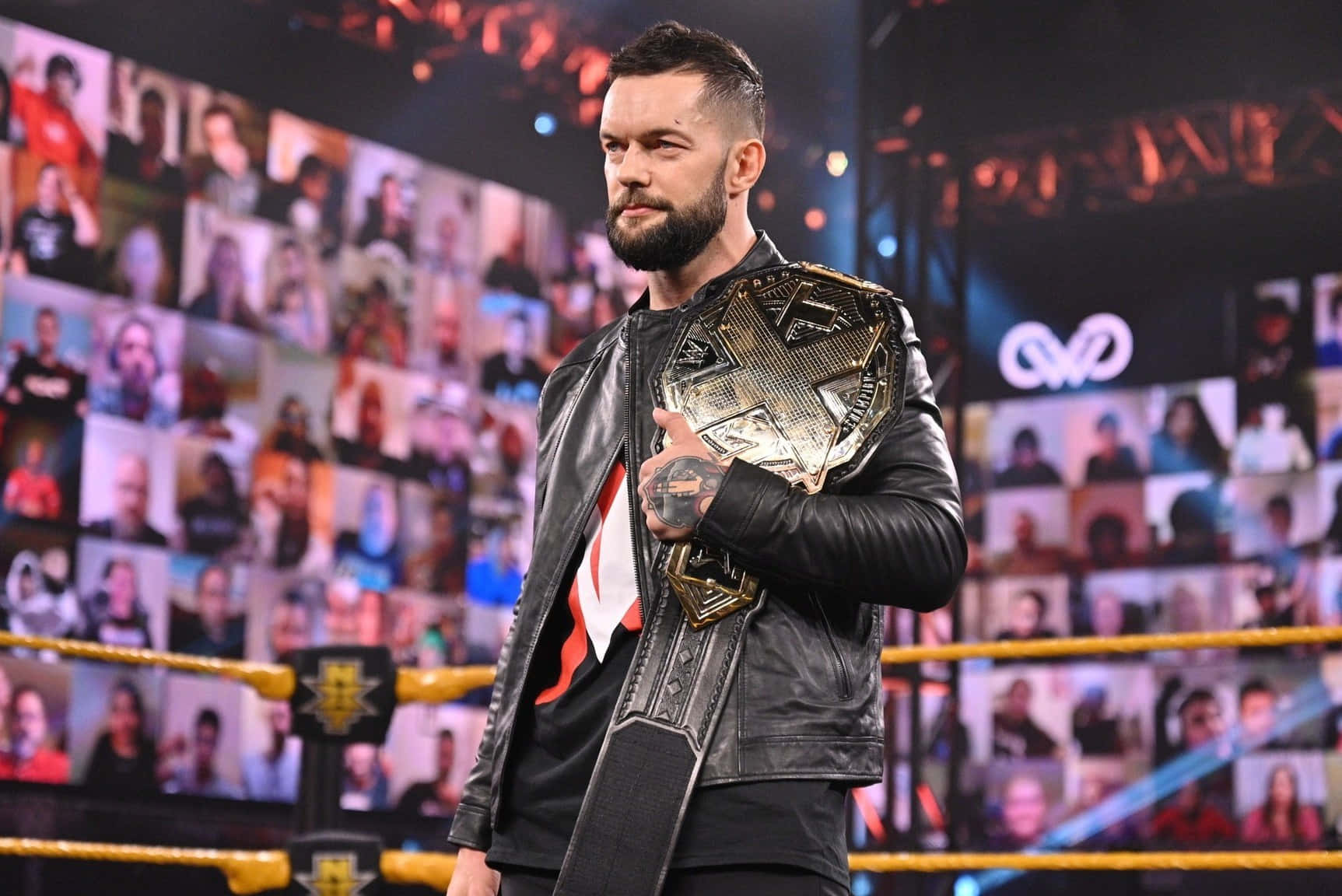 Pro Wrestler Finn Balor In A Power Pose Background