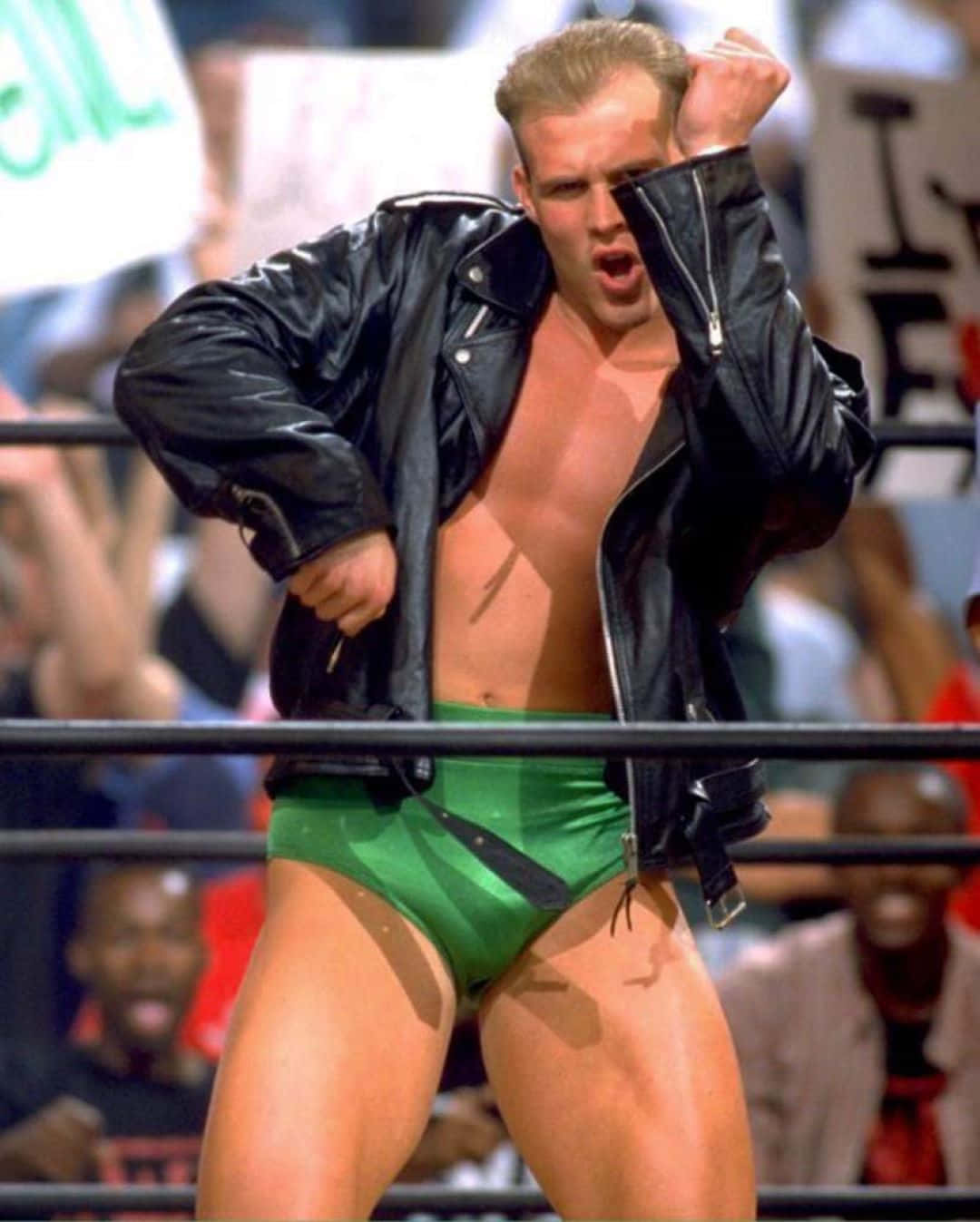 Pro Wrestler Performance Gesture Background