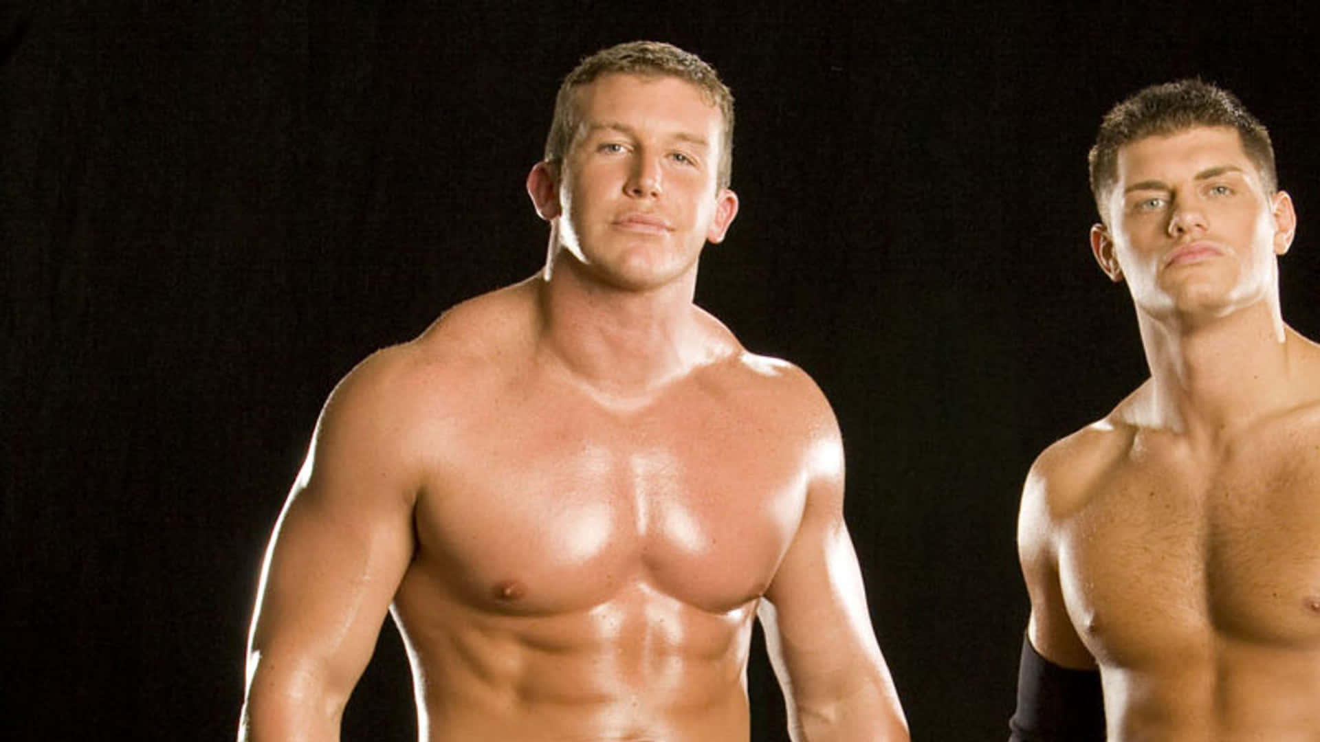 Pro Wrestler Ted Dibiase Jr. Poses Shirtless Background