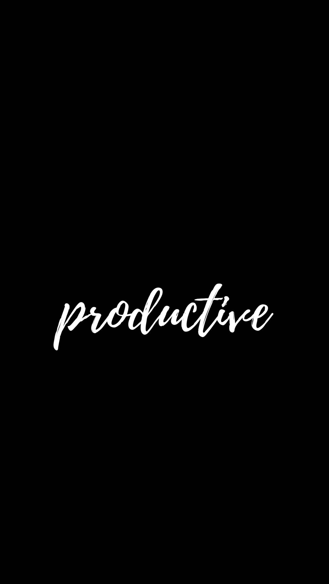 Productive Motivational Word Lettering Background