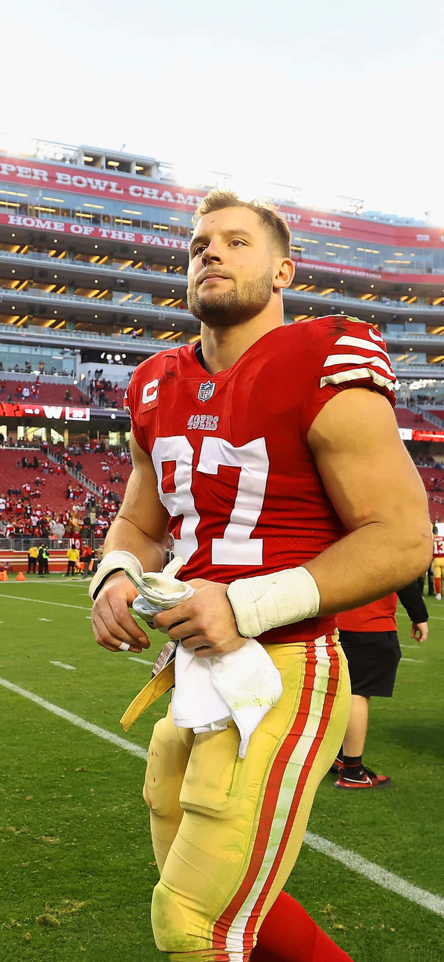 Professional American Football Player Nick Bosa Background