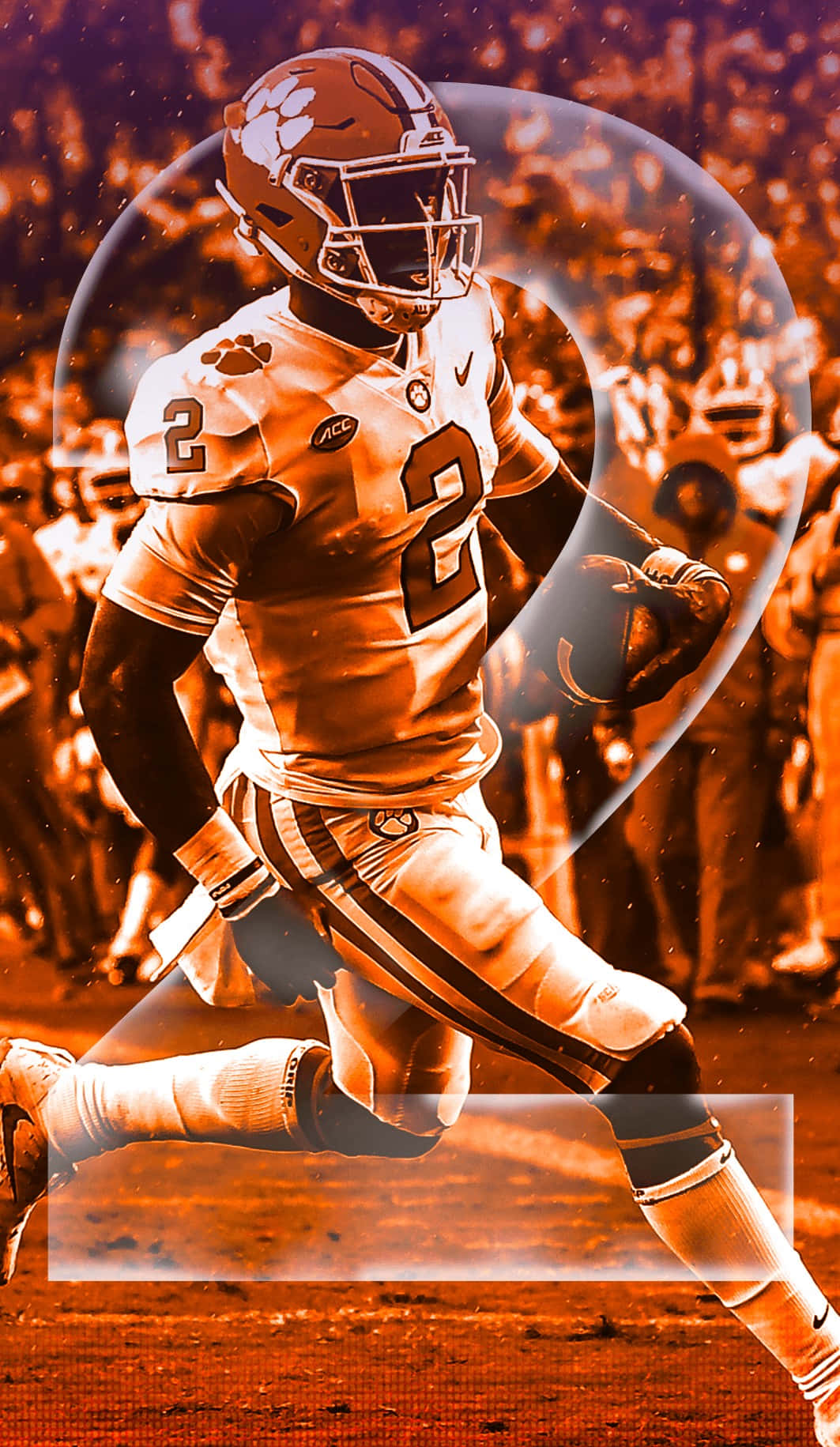 Professional Athlete Catching A Football