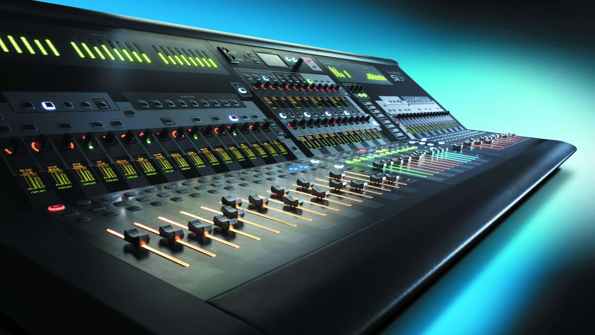 Professional Audio Mixing Console Background