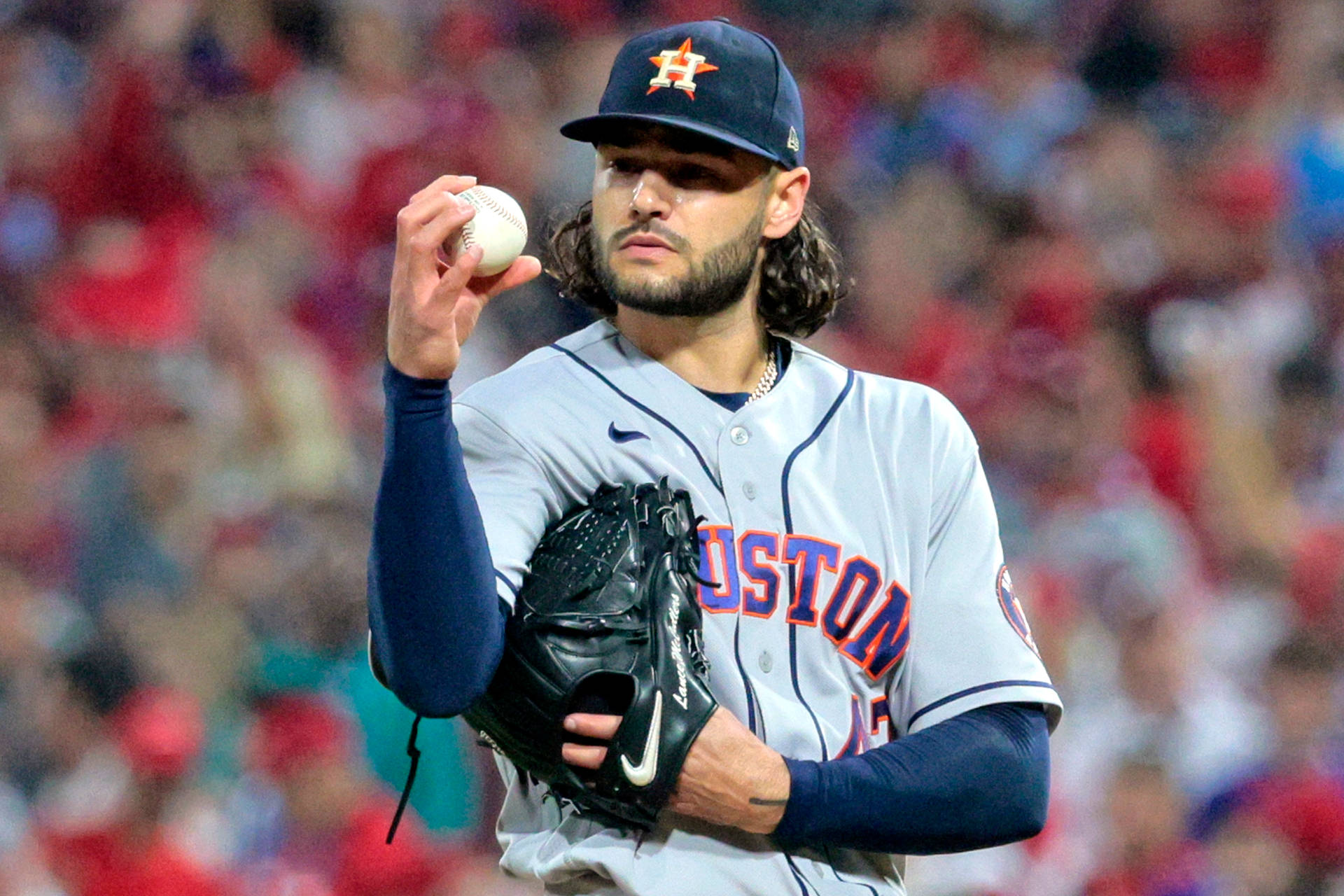 Professional Baseball Pitcher Lance Mccullers In Action Background