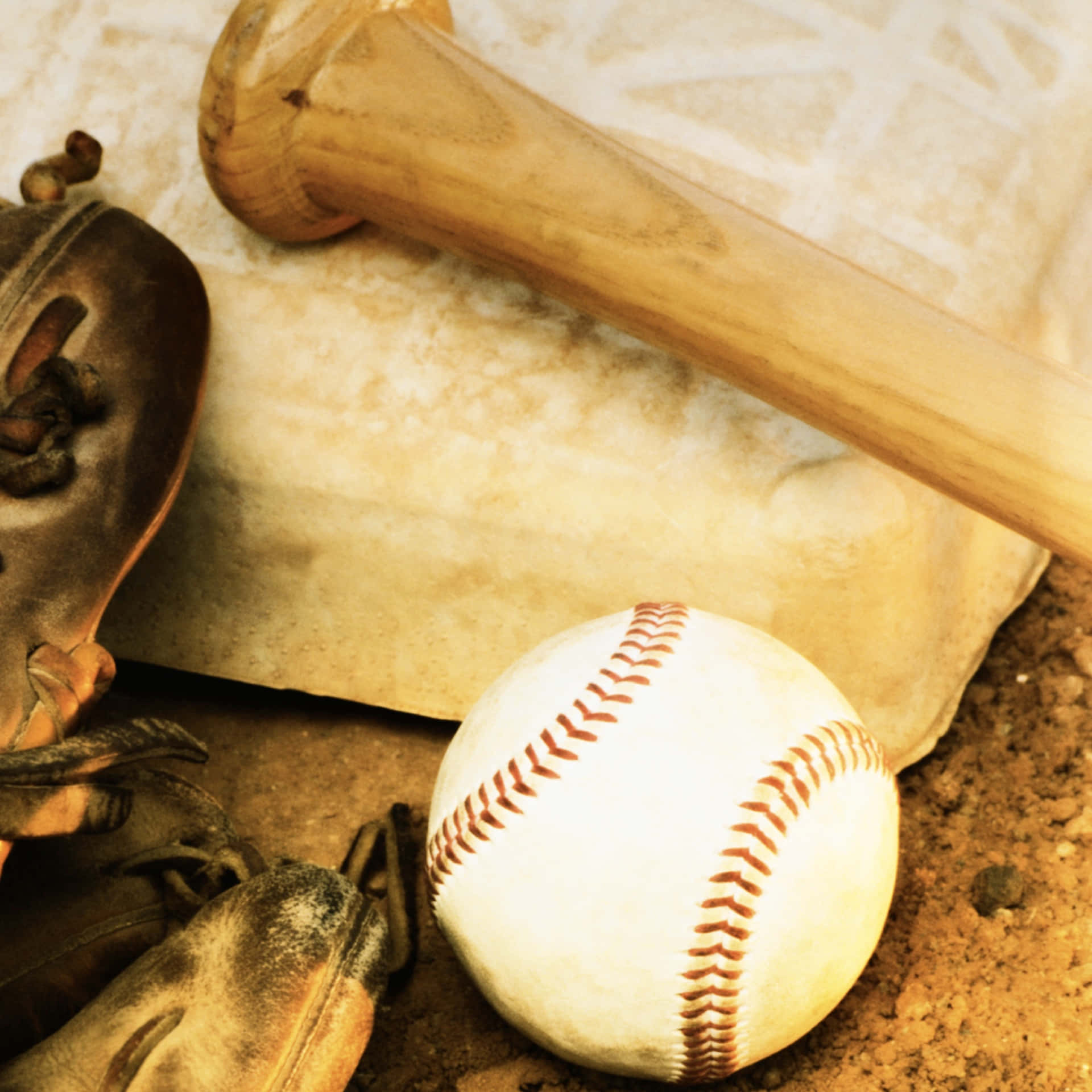 Professional Baseball Player Swinging A Bat Background