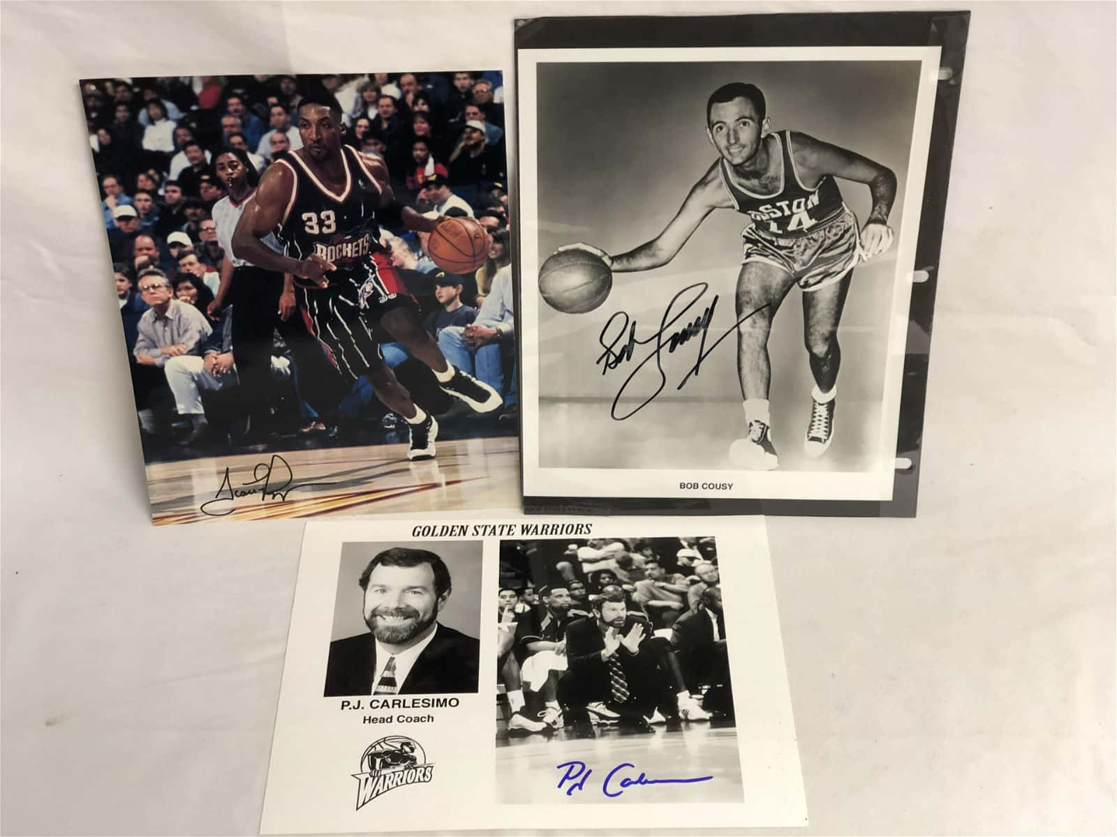 Professional Basketball Athlete Bob Cousy Photocards Background