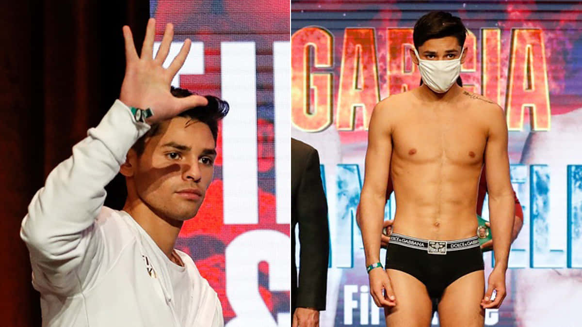 Professional Boxer Ryan Garcia In The Ring Background
