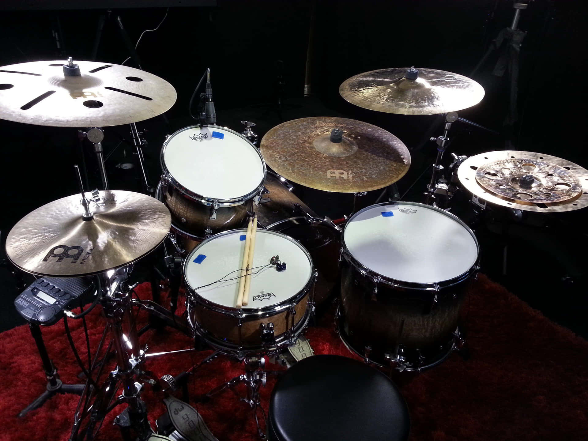 Professional Drum Set Setup