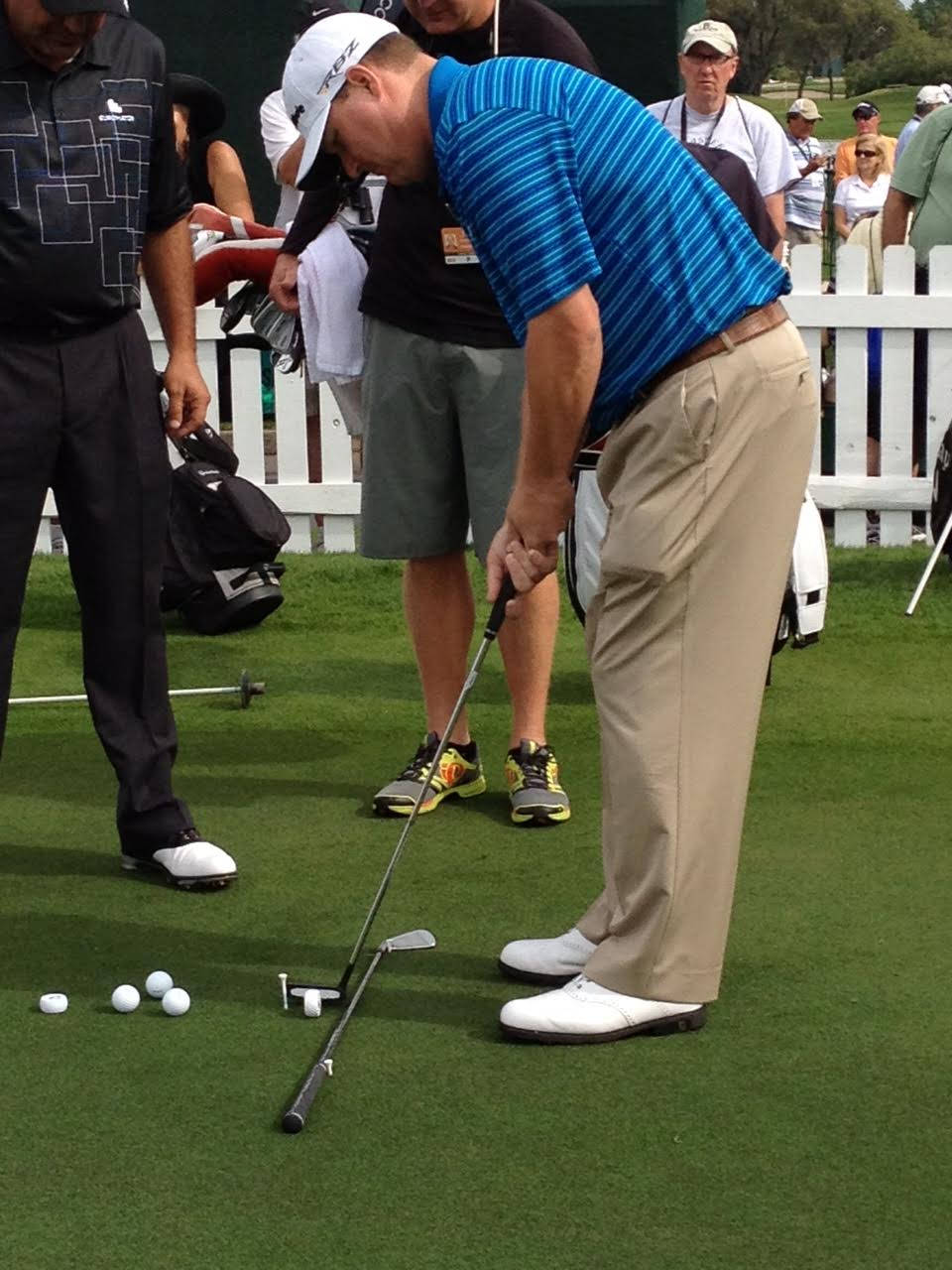 Professional Golfer Chad Campbell Aiming For A Perfect Shot Background