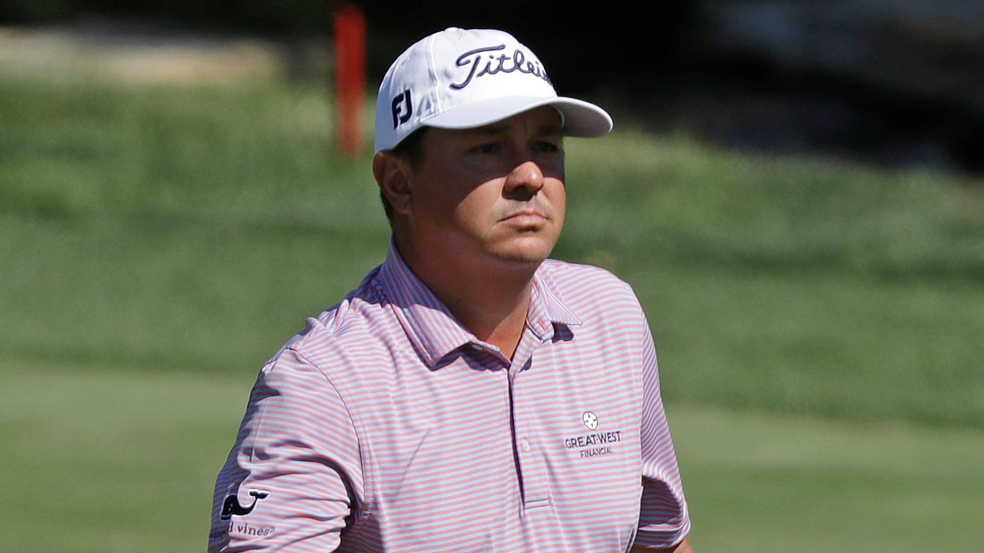 Professional Golfer Jason Dufner Focusing Intensely During A Match