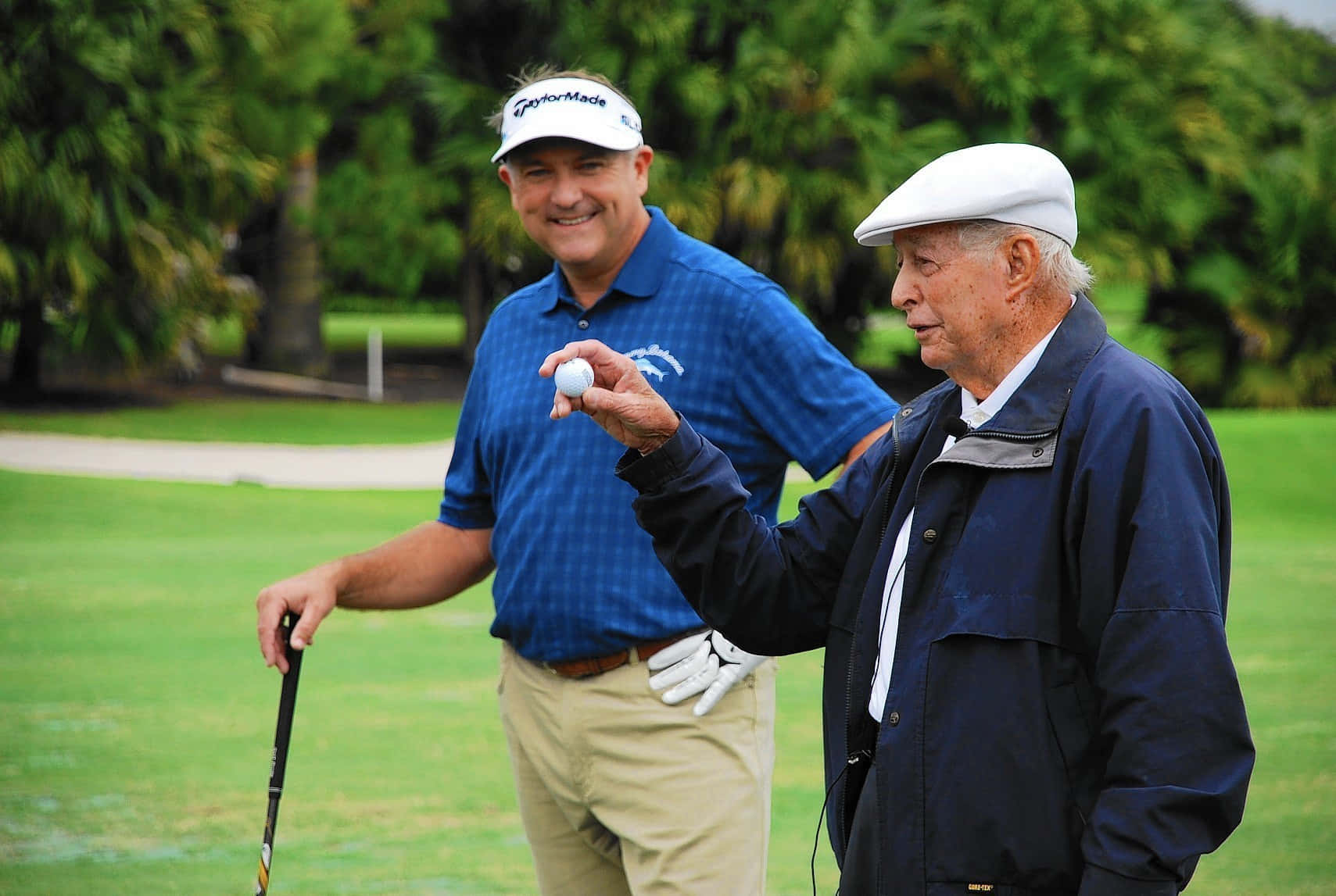 Professional Golfer Ken Duke Alongside His Dad Background