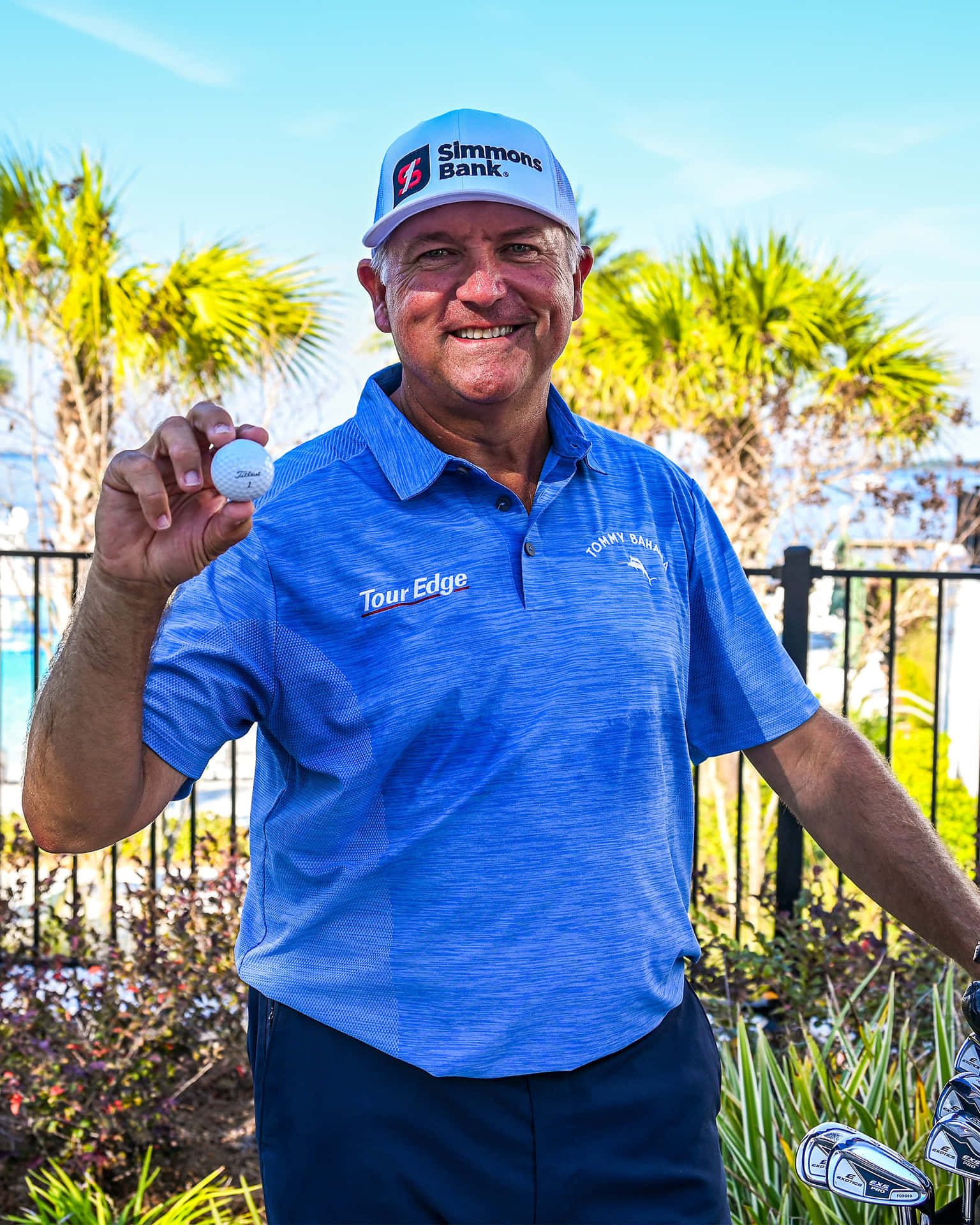 Professional Golfer Ken Duke At The Golf Course. Background