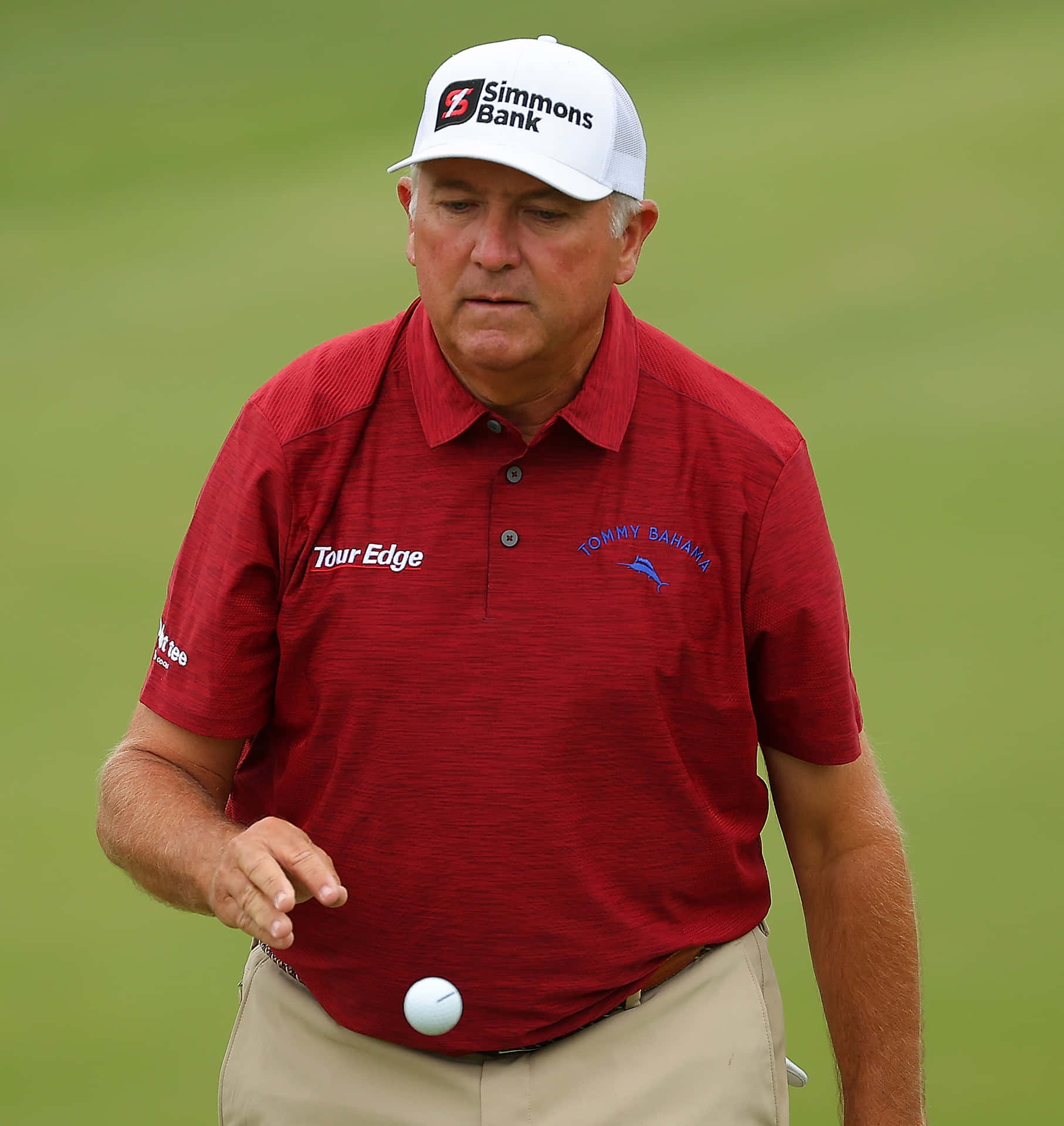 Professional Golfer Ken Duke In Action