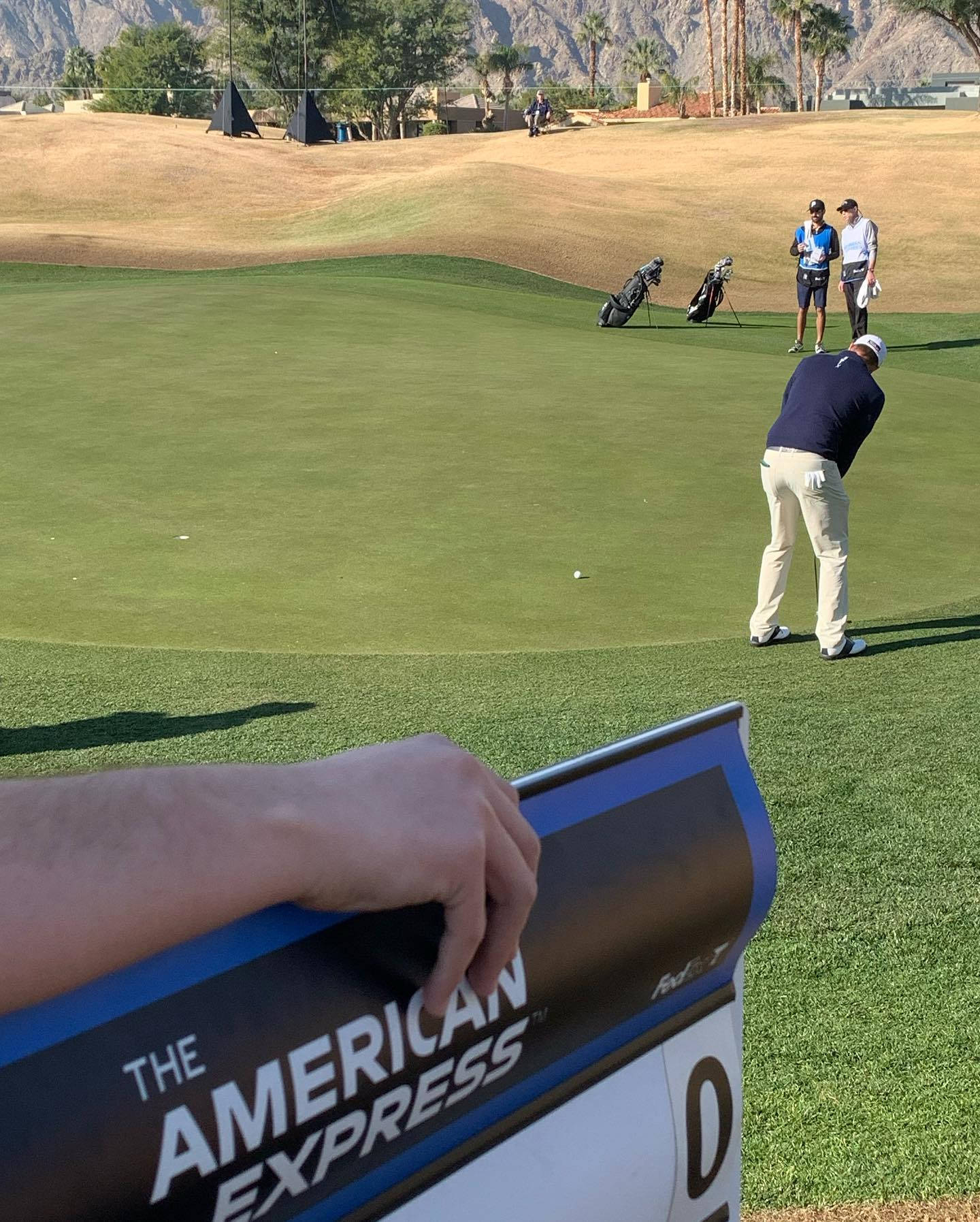 Professional Golfer Nick Watney During A Swing Background