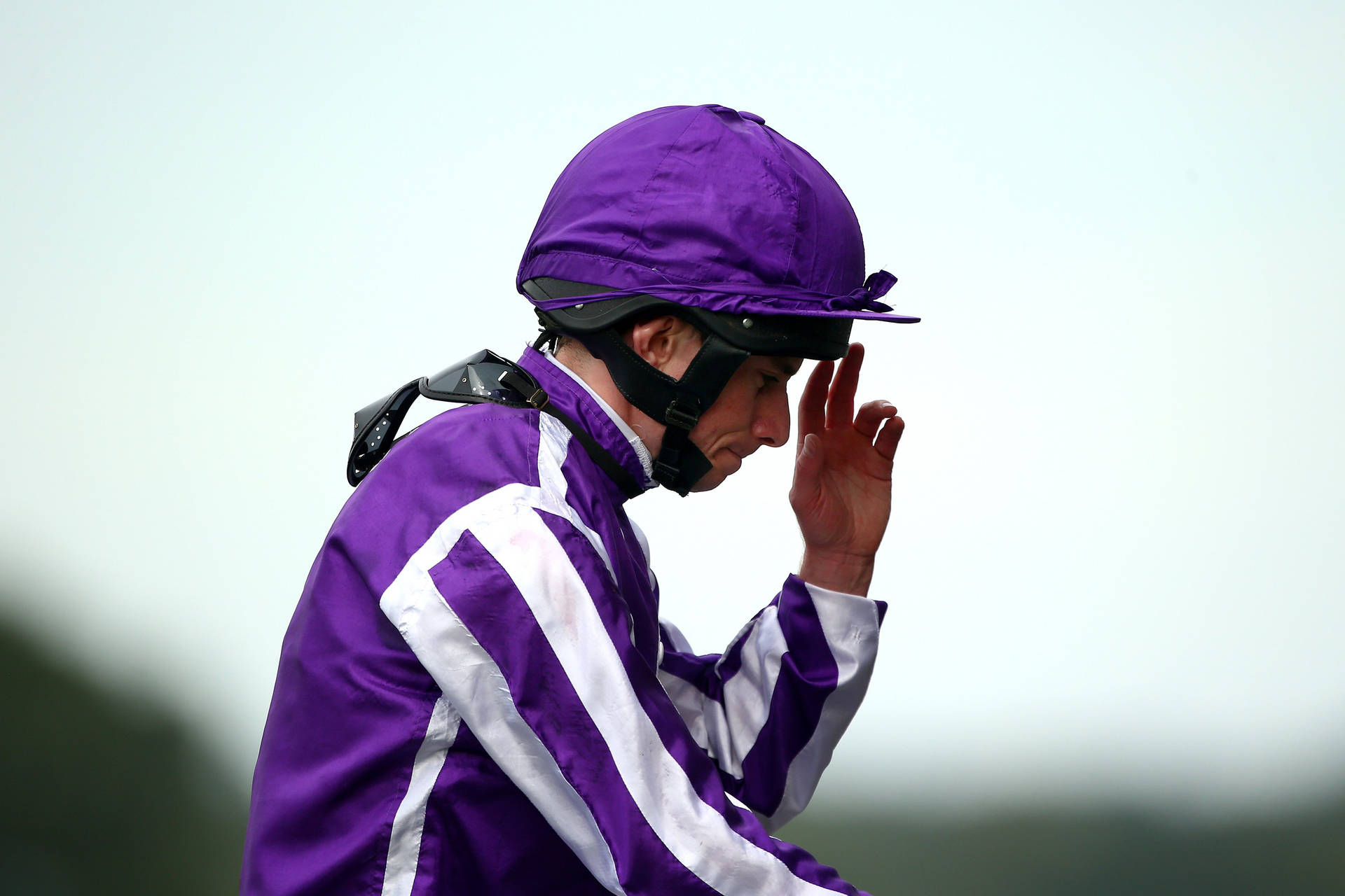 Professional Golfer Ryan Moore In Mid-swing Background