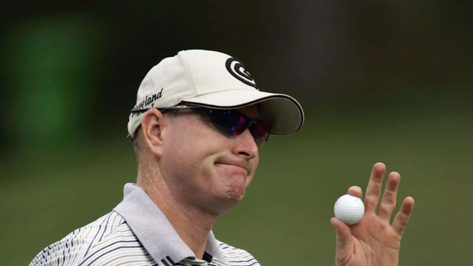 Professional Golfer Steve Flesch In Action Background