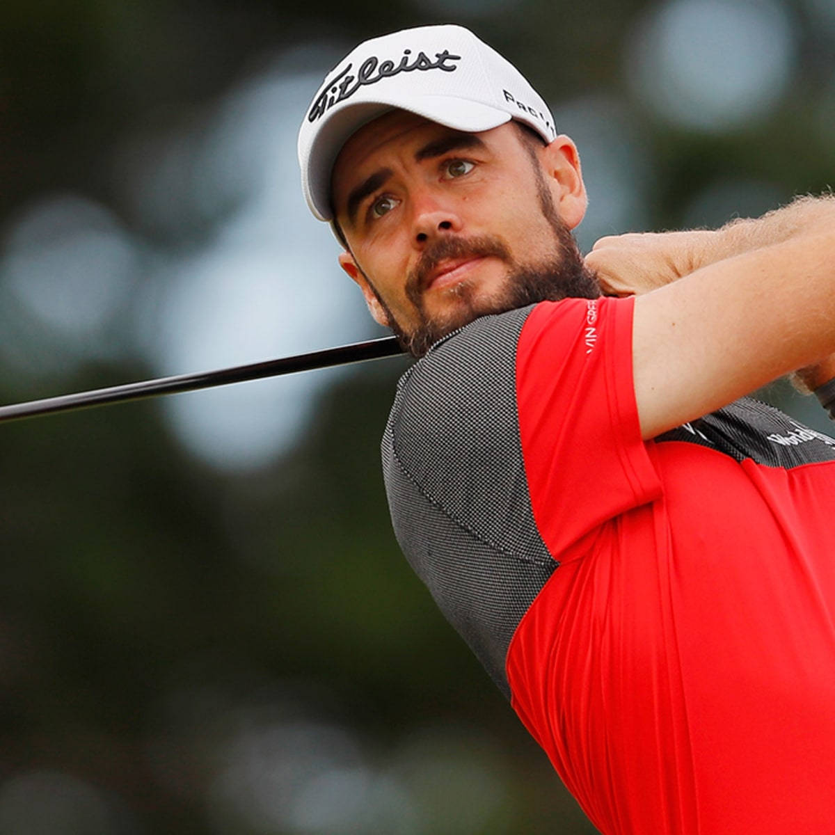 Professional Golfer, Troy Merritt, In Intense Concentration During A Match.