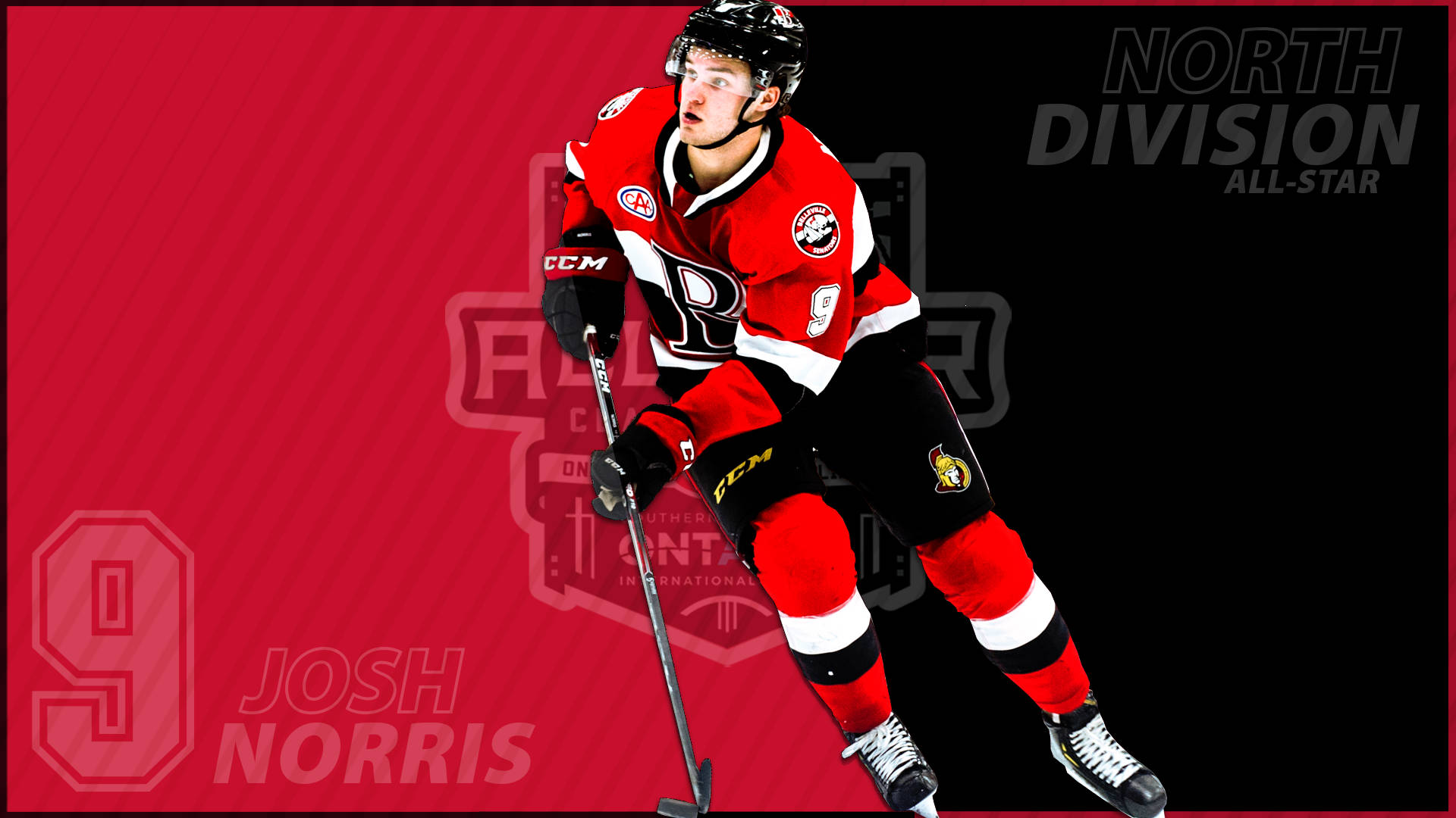 Professional Ice Hockey Center Josh Norris Background