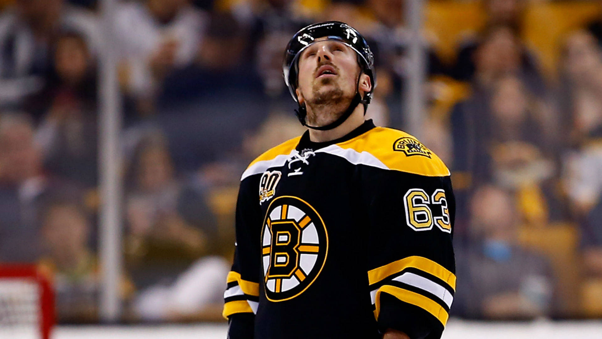 Professional Ice Hockey Star Brad Marchand In Action