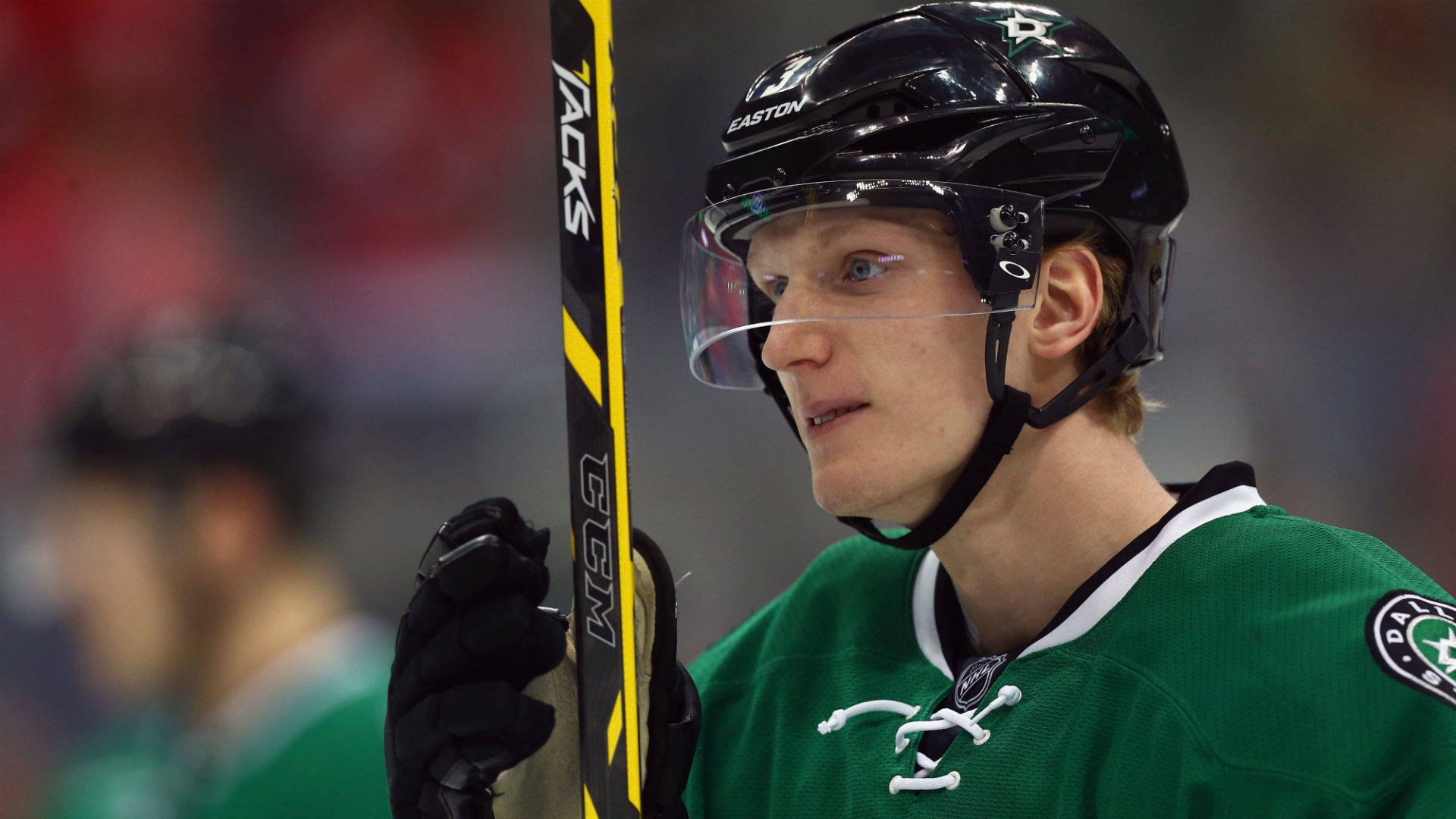 Professional Nhl Player John Klingberg In Action Background