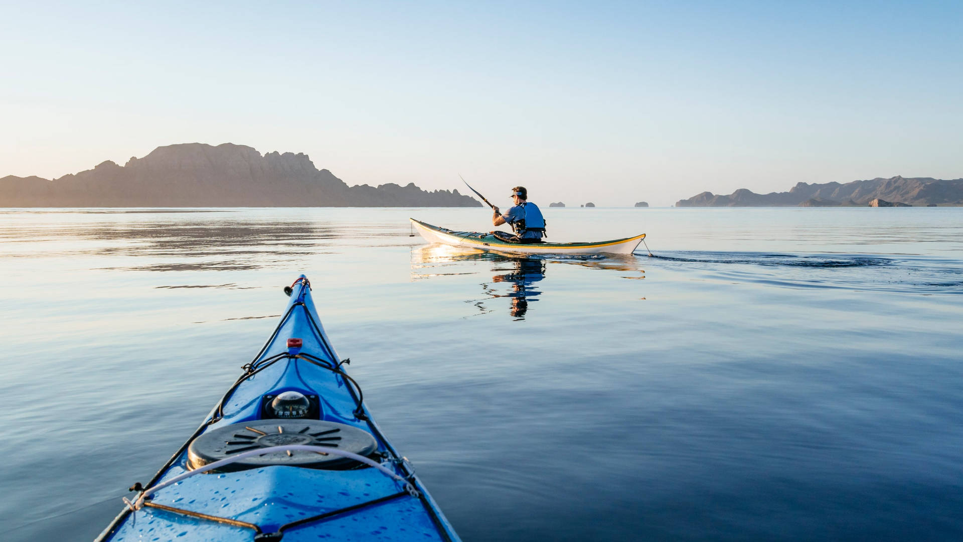 Professional People Kayaking Background