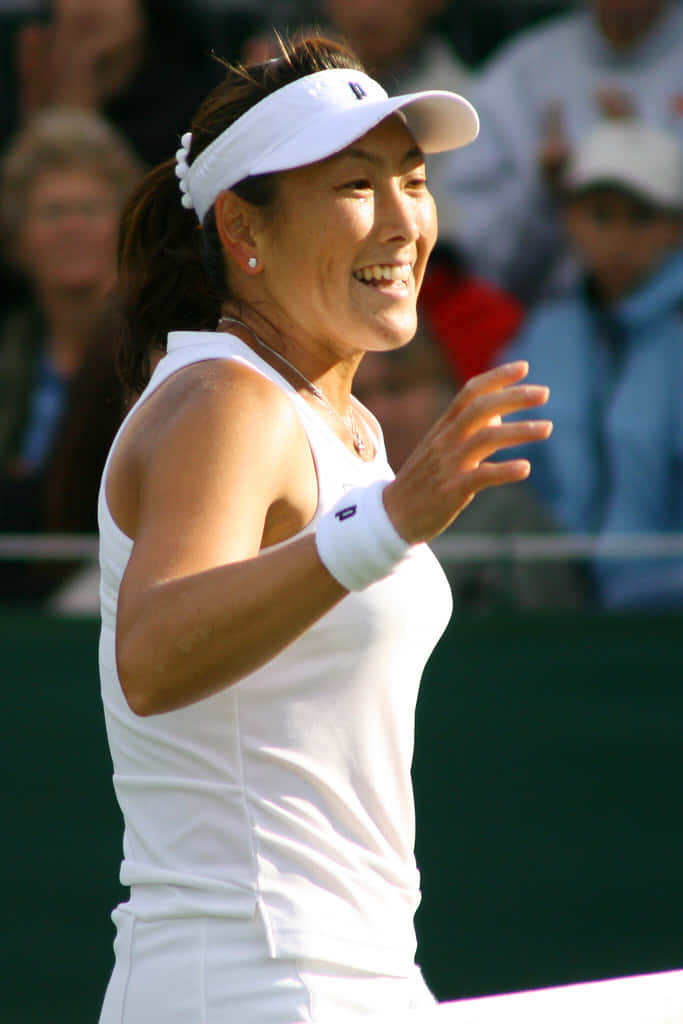 Professional Tennis Player, Ai Sugiyama, In High-intense Action