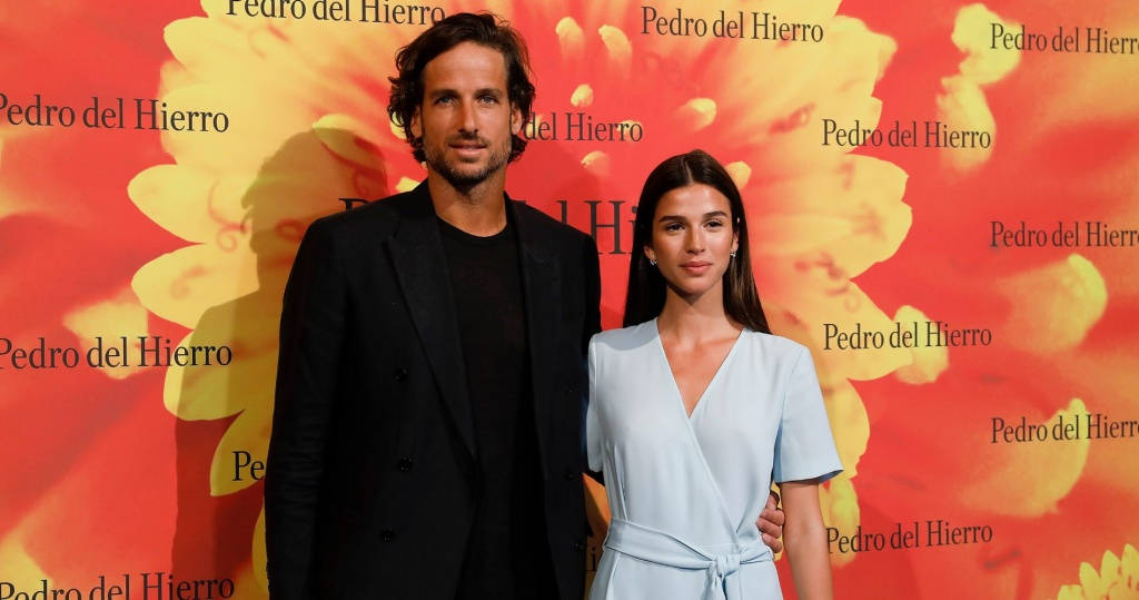 Professional Tennis Player Feliciano Lopez With Sandra Gago