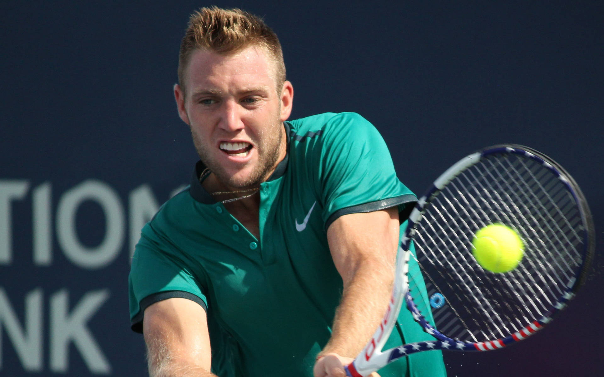 Professional Tennis Player Jack Sock Demonstrating His Focused Match Stance