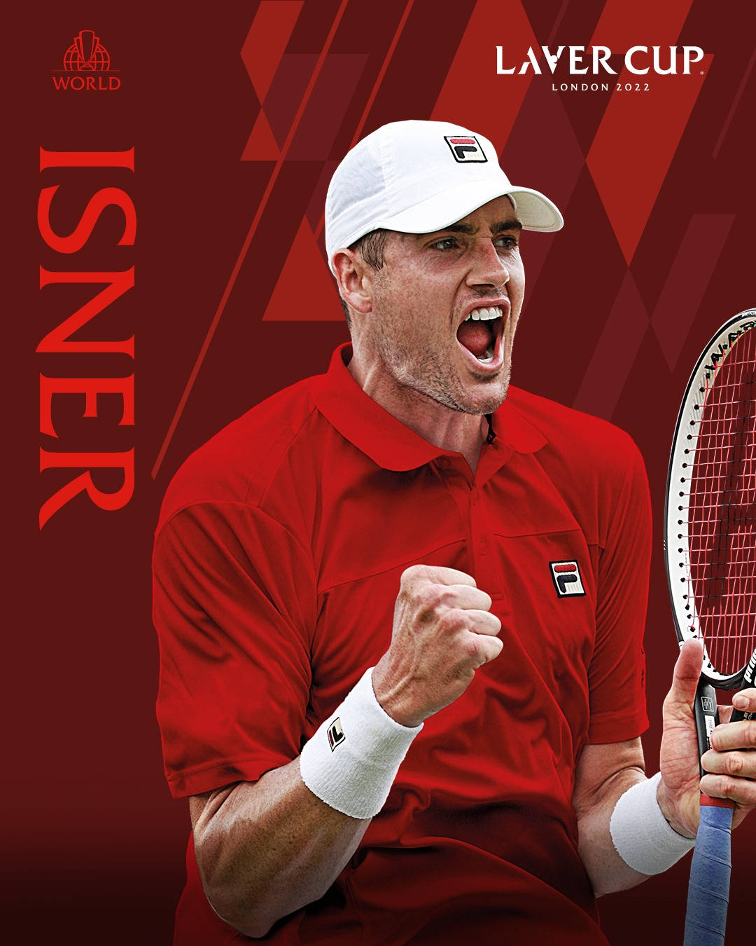 Professional Tennis Player John Isner In Action Background