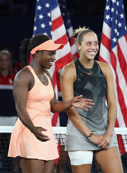 Professional Tennis Player Madison Keys In Action