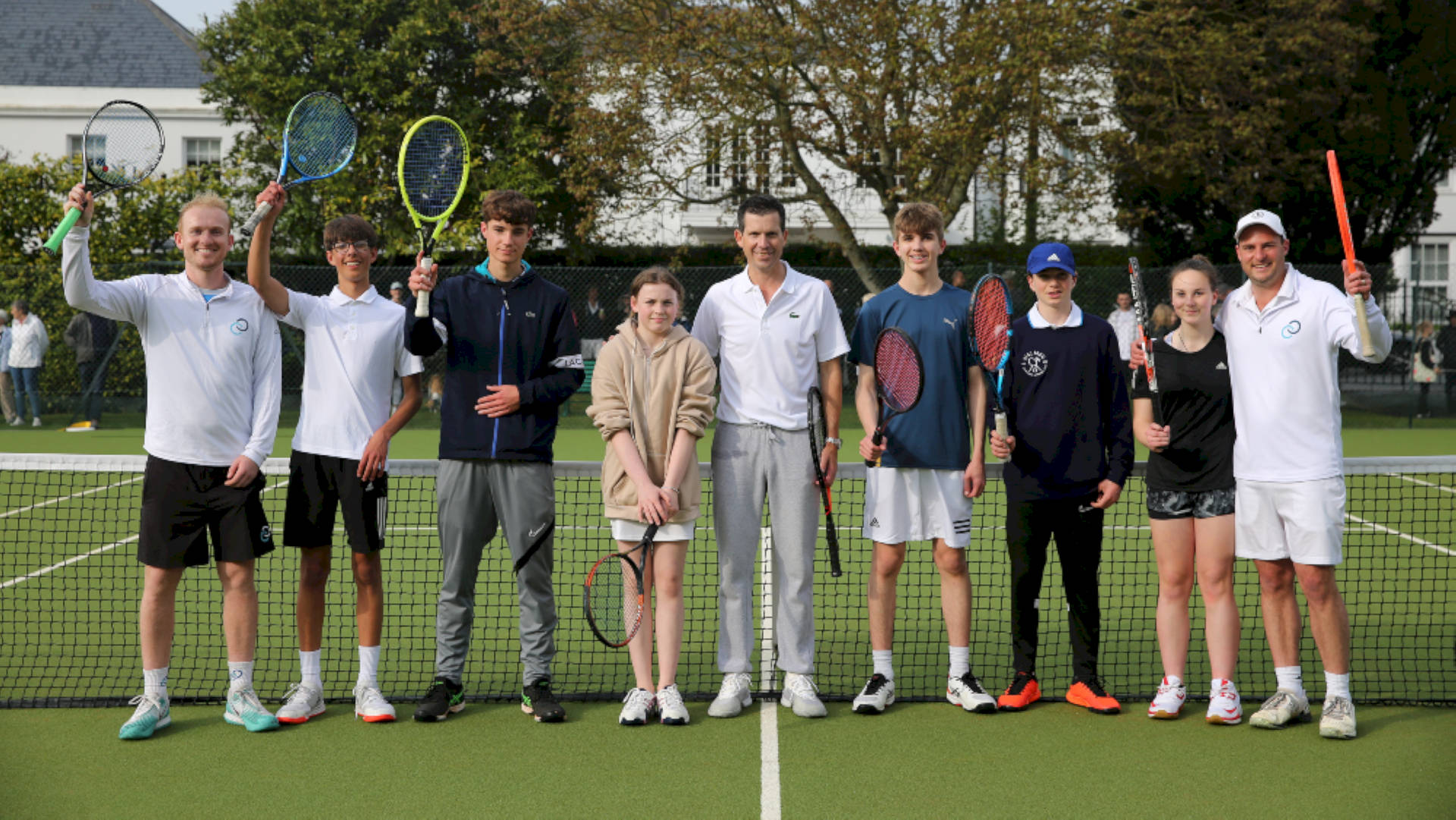 Professional Tennis Player - Tim Henman In Action Background